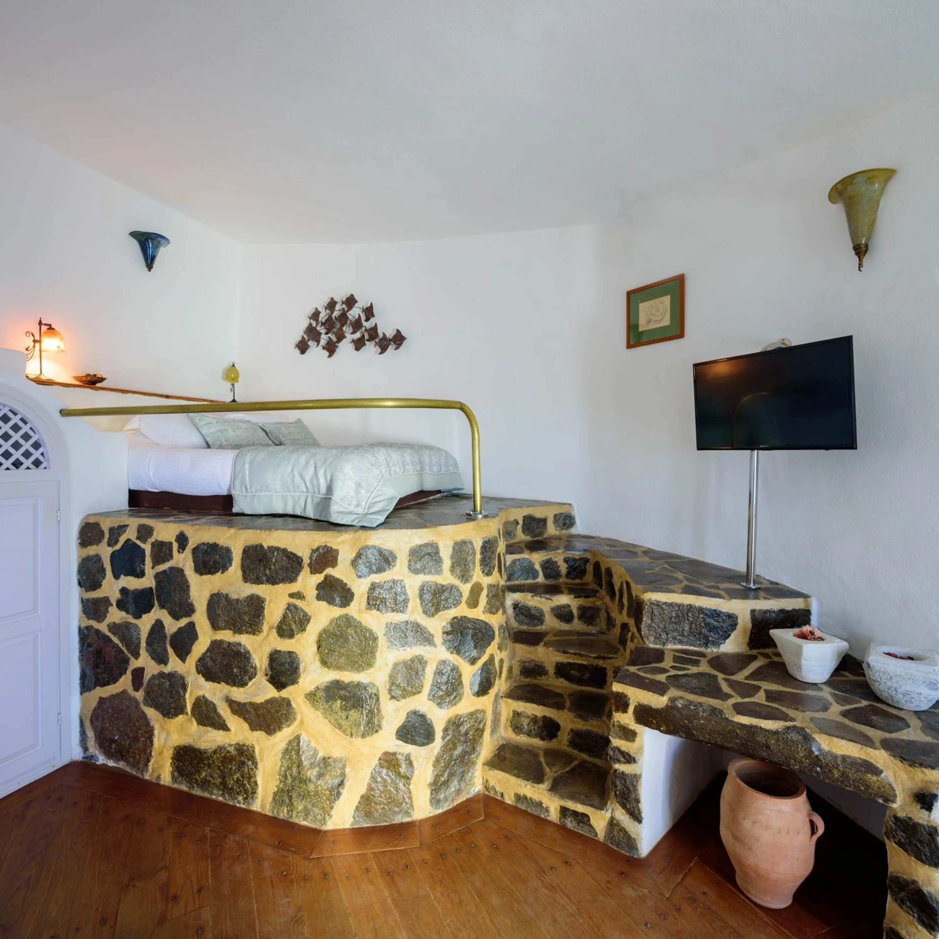 Bed in Fanari Villas