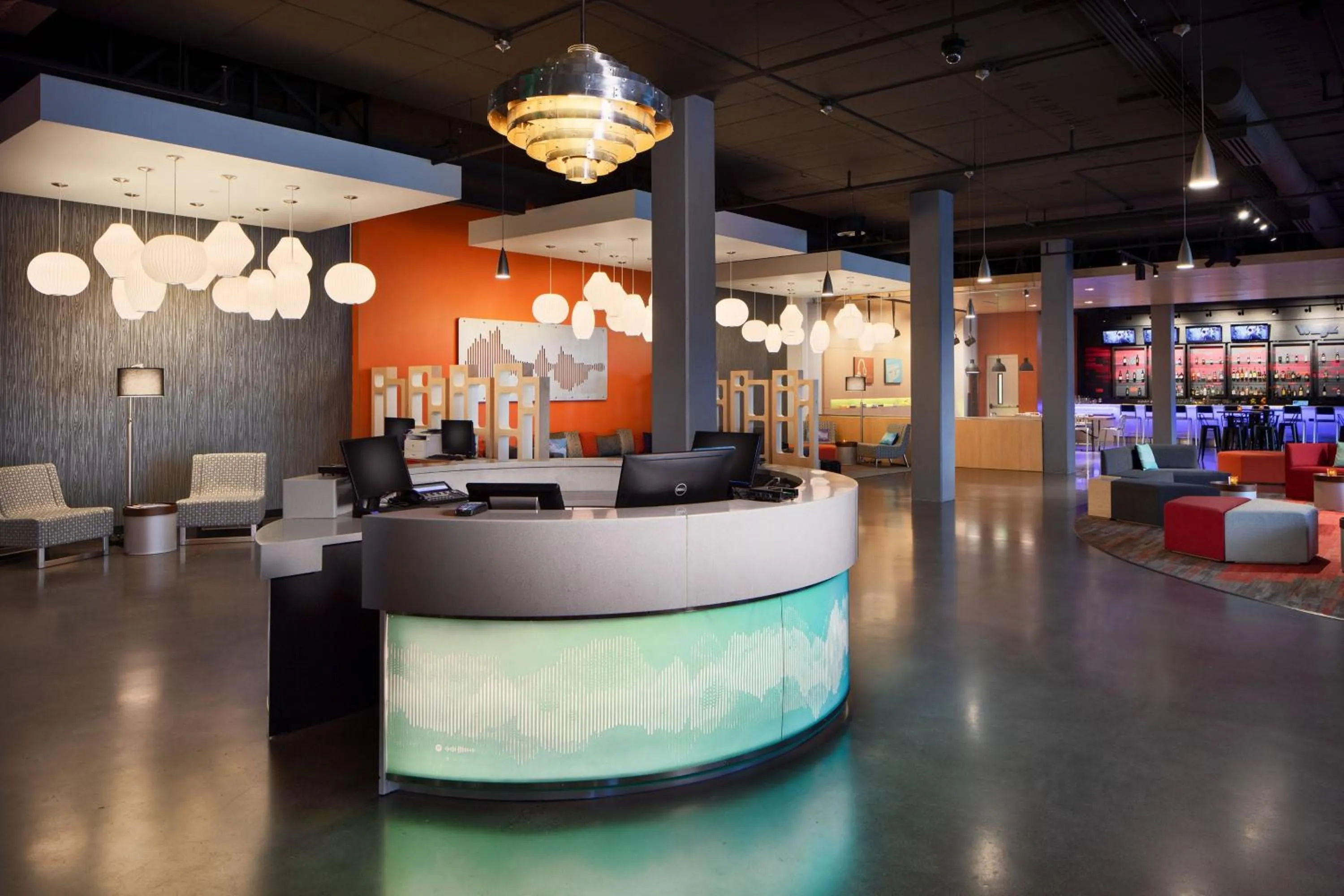 Lobby or reception in Aloft Seattle Sea-Tac Airport