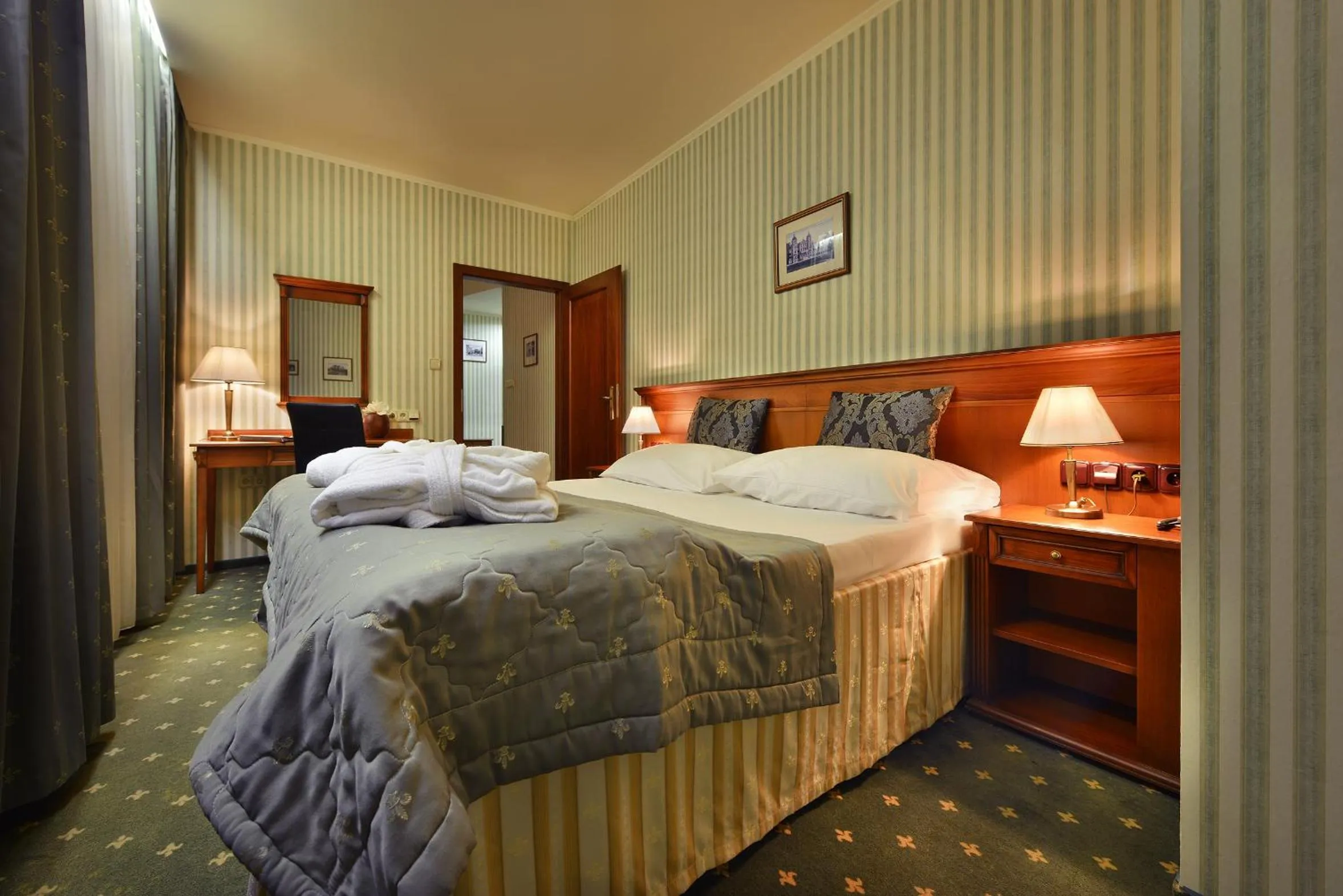 Bed in Wellness Golf Hotel Morris