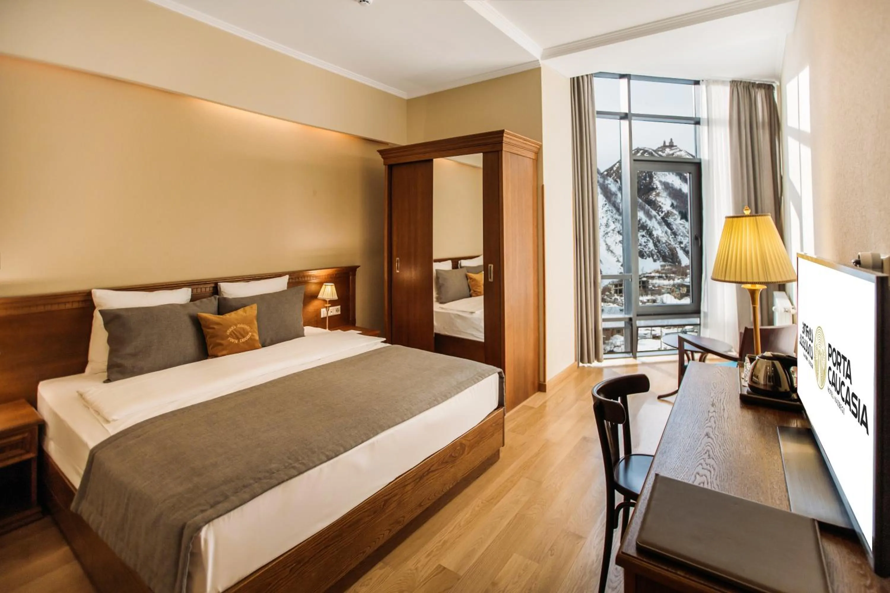 Photo of the whole room, Bed in Porta Caucasia Kazbegi