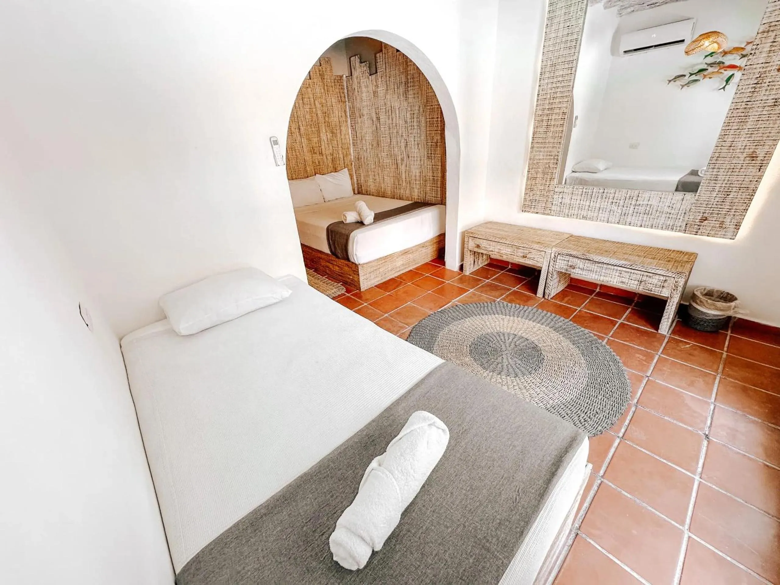 Bed in Holbox Dream Beachfront Hotel