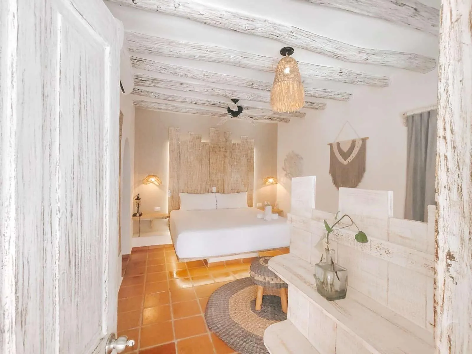 Bed in Holbox Dream Beachfront Hotel