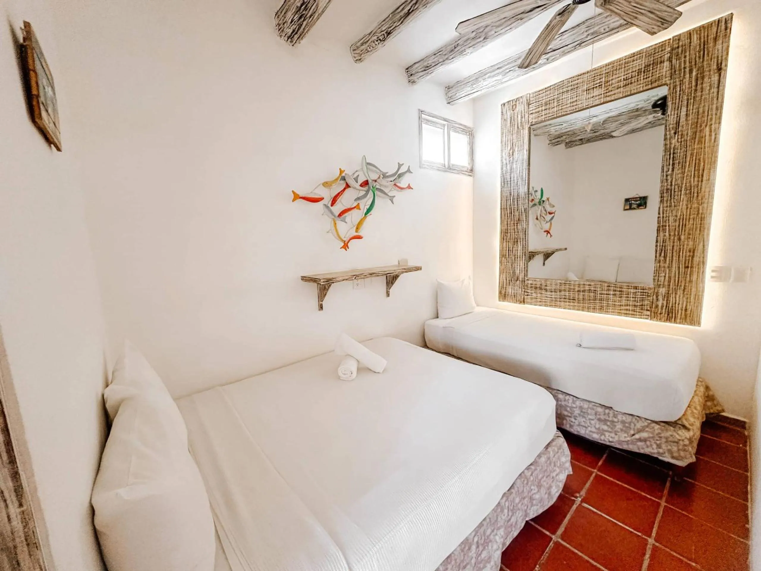 Bed in Holbox Dream Beachfront Hotel