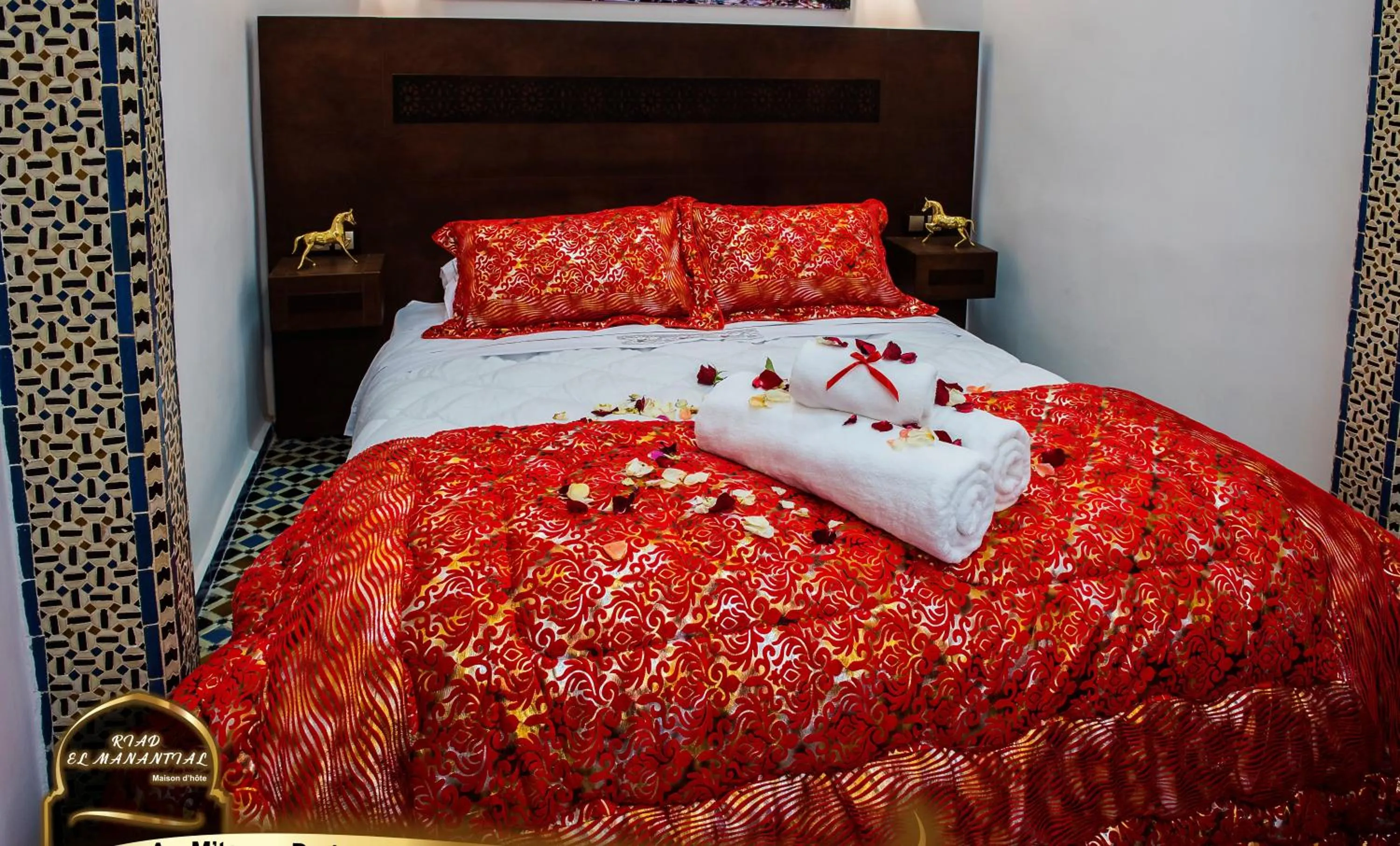 Bed in Riad EL Manantial,Dar Hajjaj,Patrimonio del SXIX