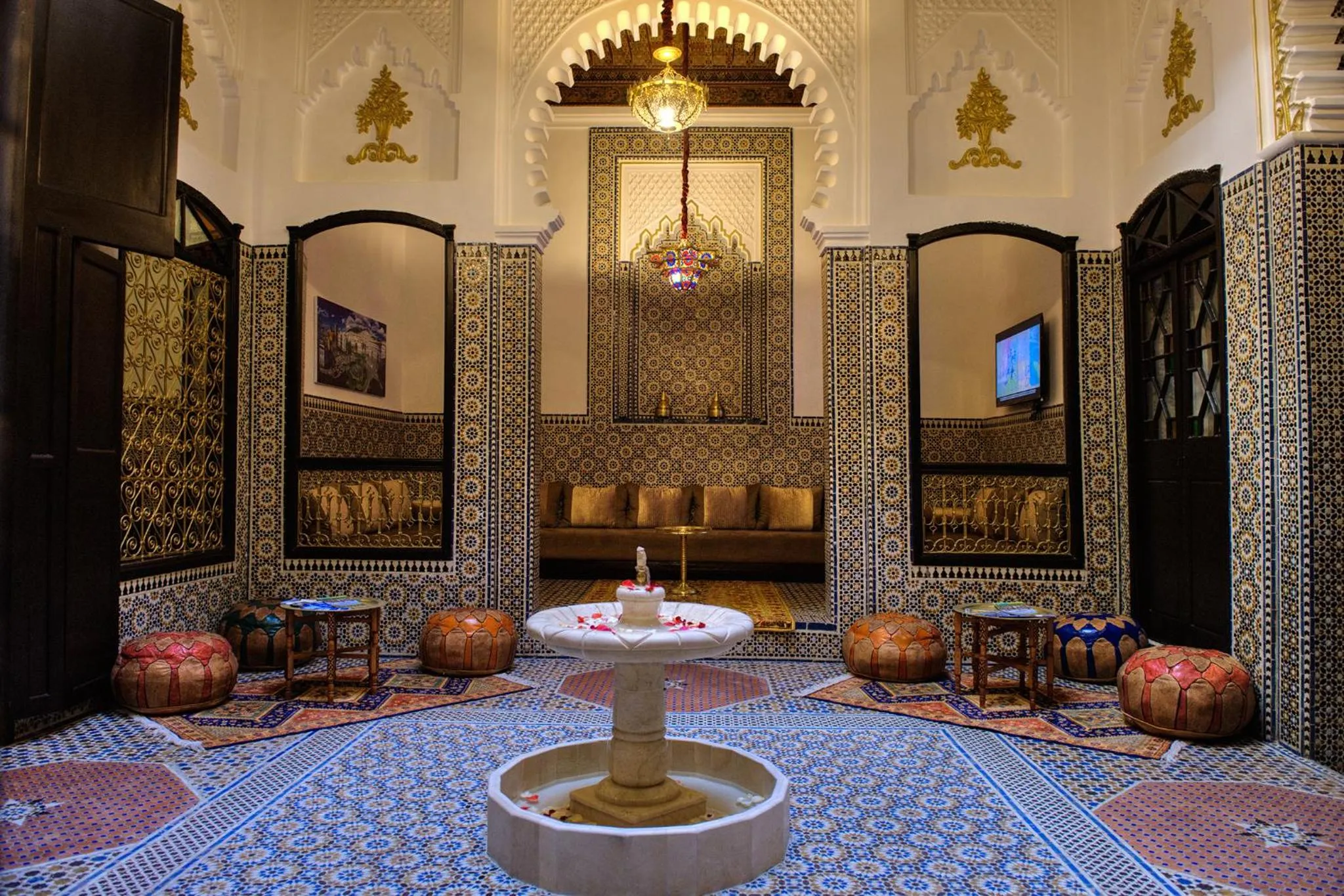 Decorative detail in Riad EL Manantial,Dar Hajjaj,Patrimonio del SXIX