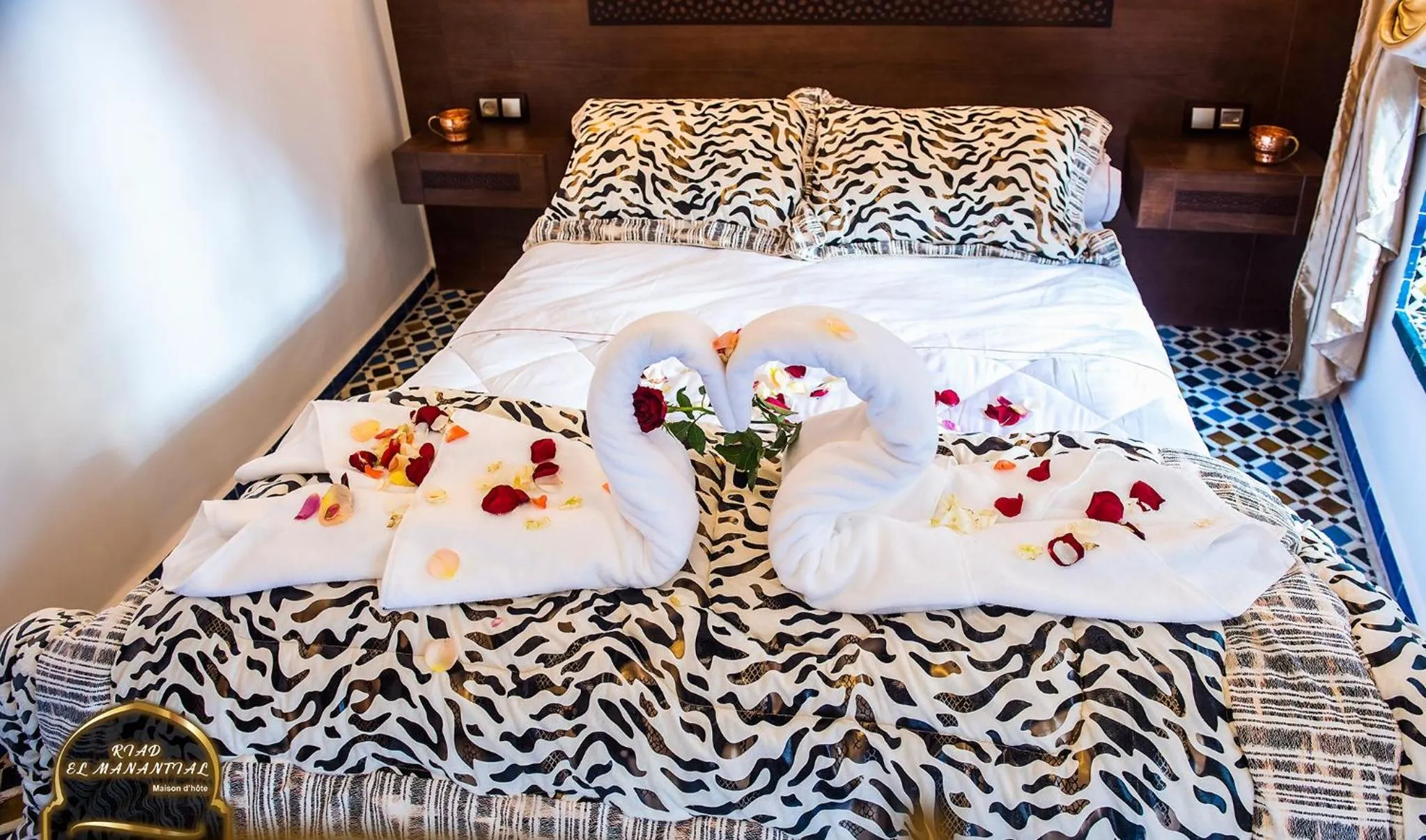 Bed in Riad EL Manantial,Dar Hajjaj,Patrimonio del SXIX