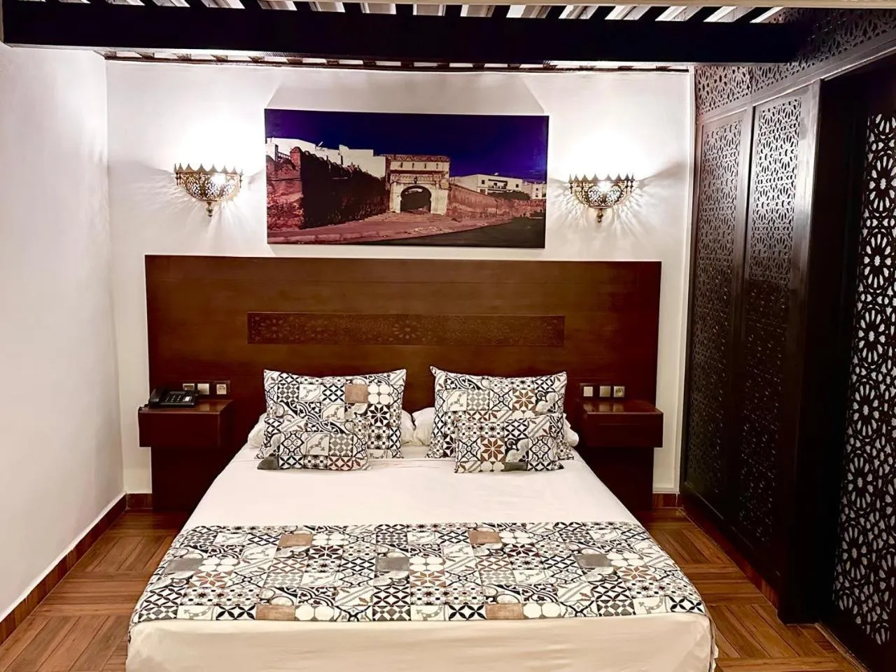 Bed in Riad EL Manantial,Dar Hajjaj,Patrimonio del SXIX