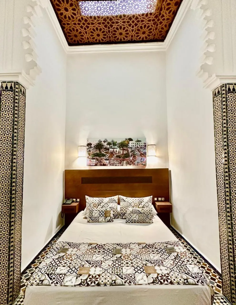 Bed in Riad EL Manantial,Dar Hajjaj,Patrimonio del SXIX