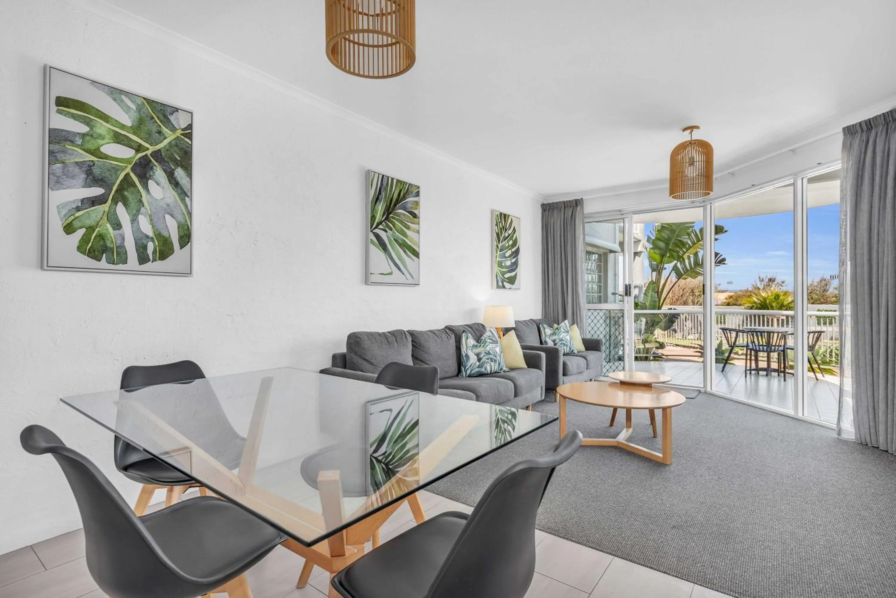 Living room in The Palms Apartments