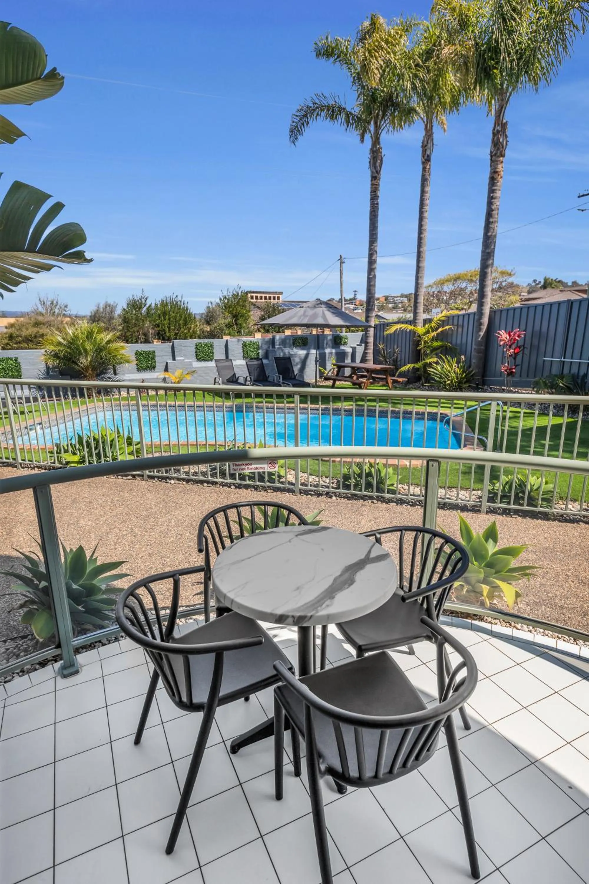 Patio in The Palms Apartments