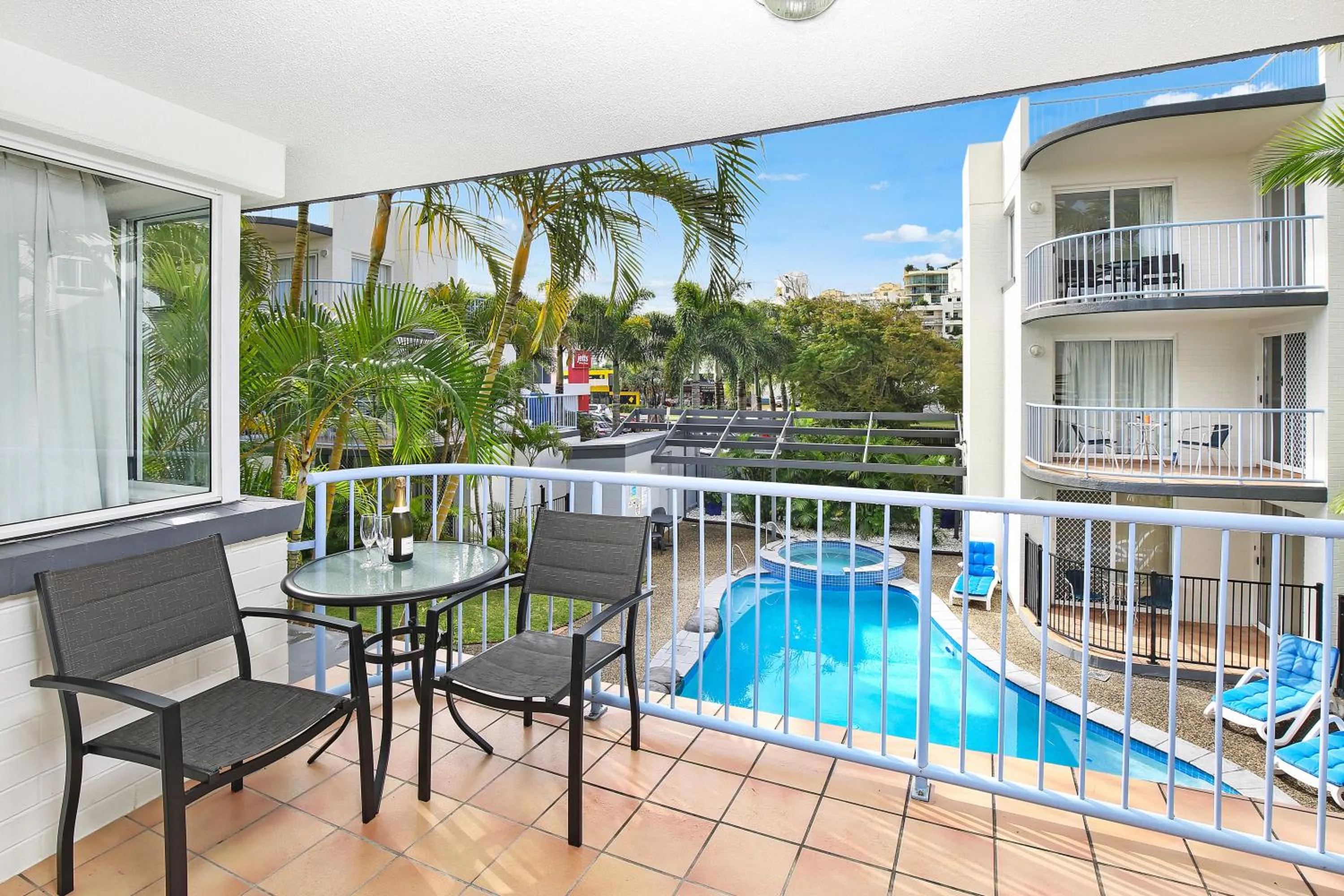 Pool view in Beachside Mooloolaba