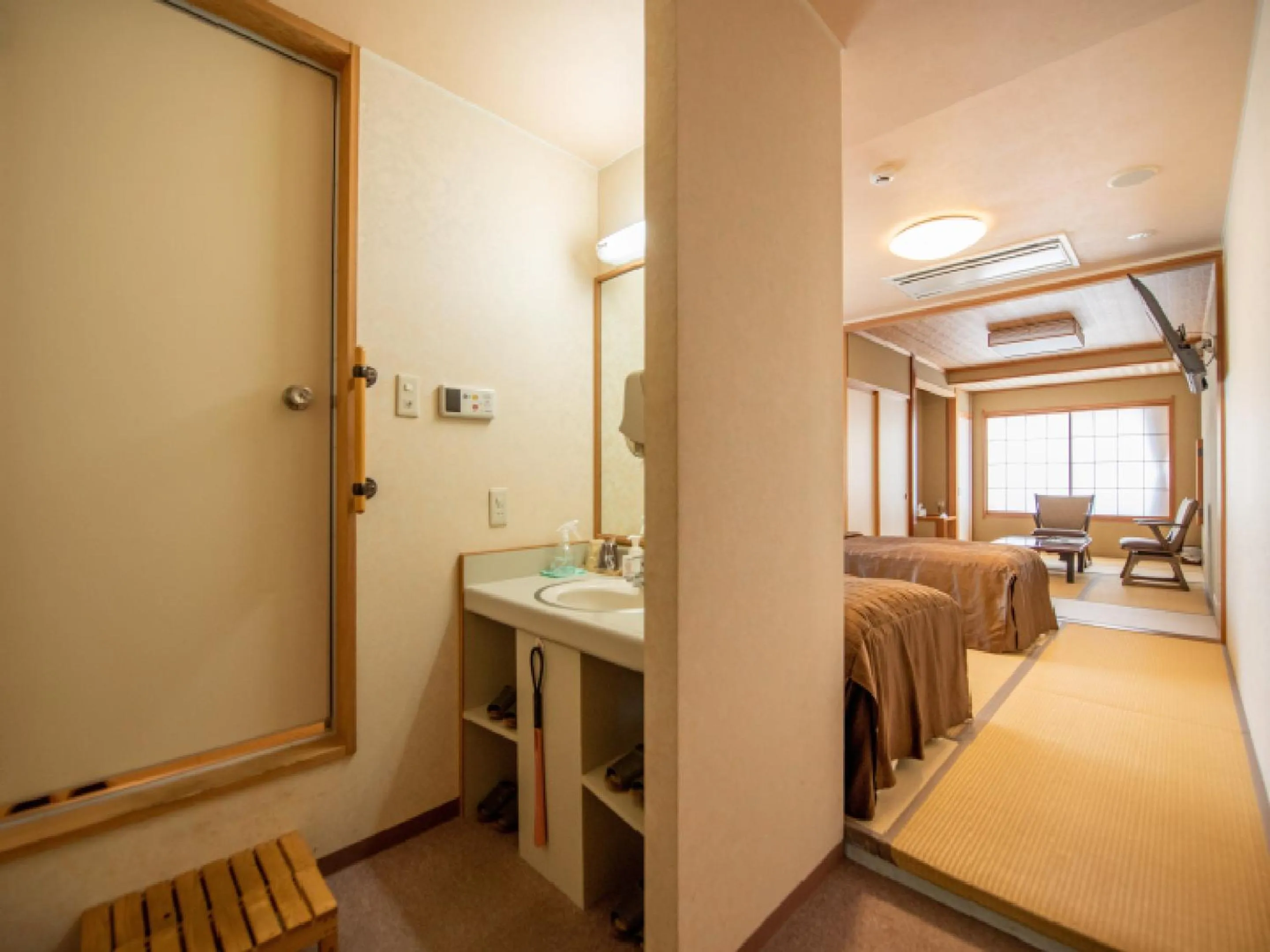 Bed in Ryokan Hakura