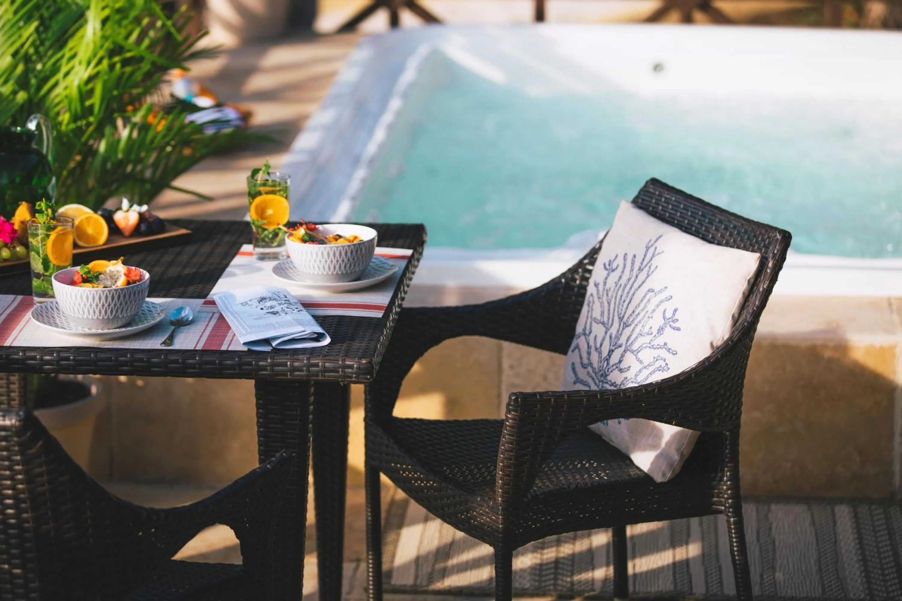 Hot Tub in Secret Harbour Boutique Hotel and Marina