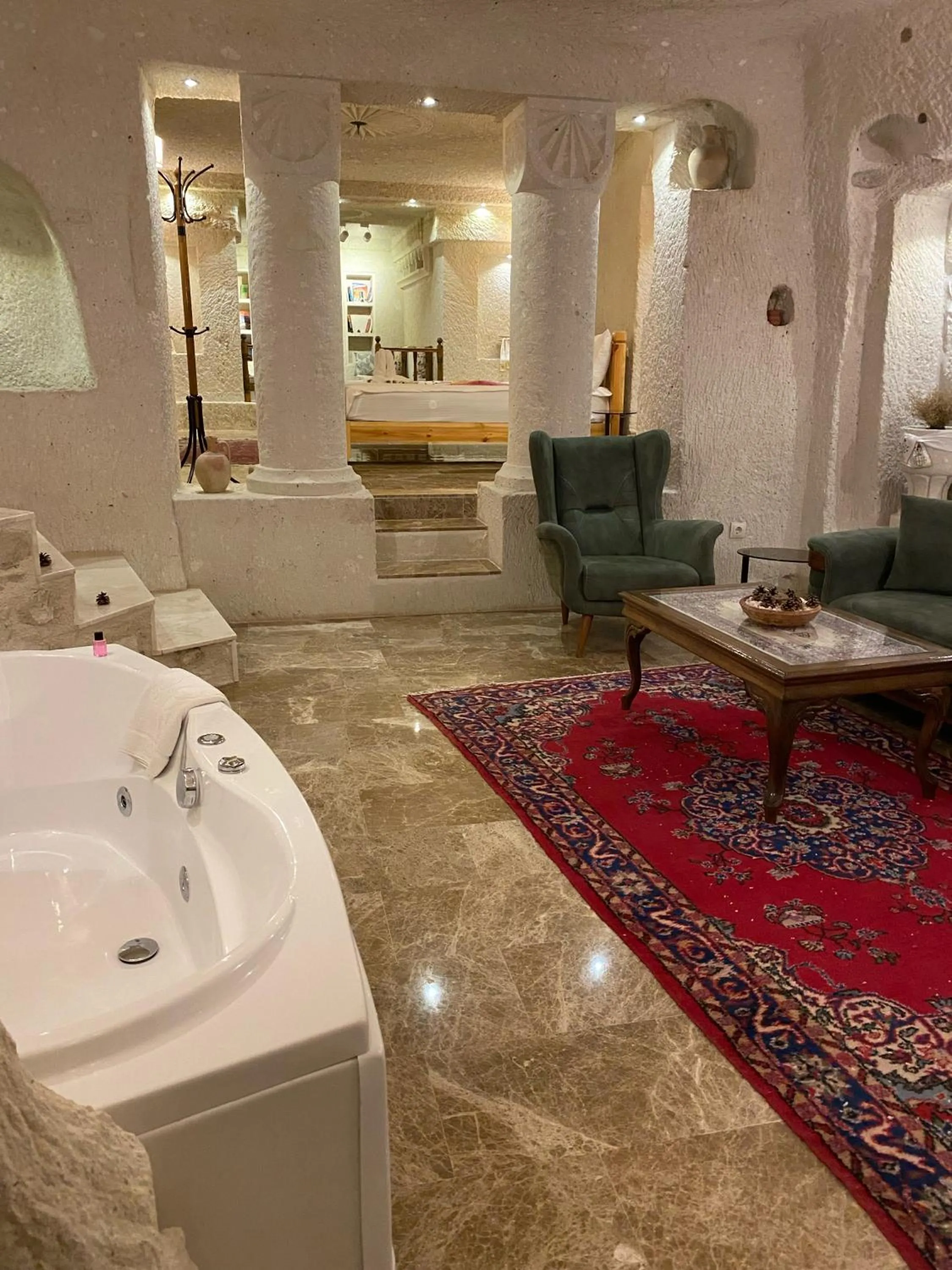 Living room in Abu Hayat Cave Suites