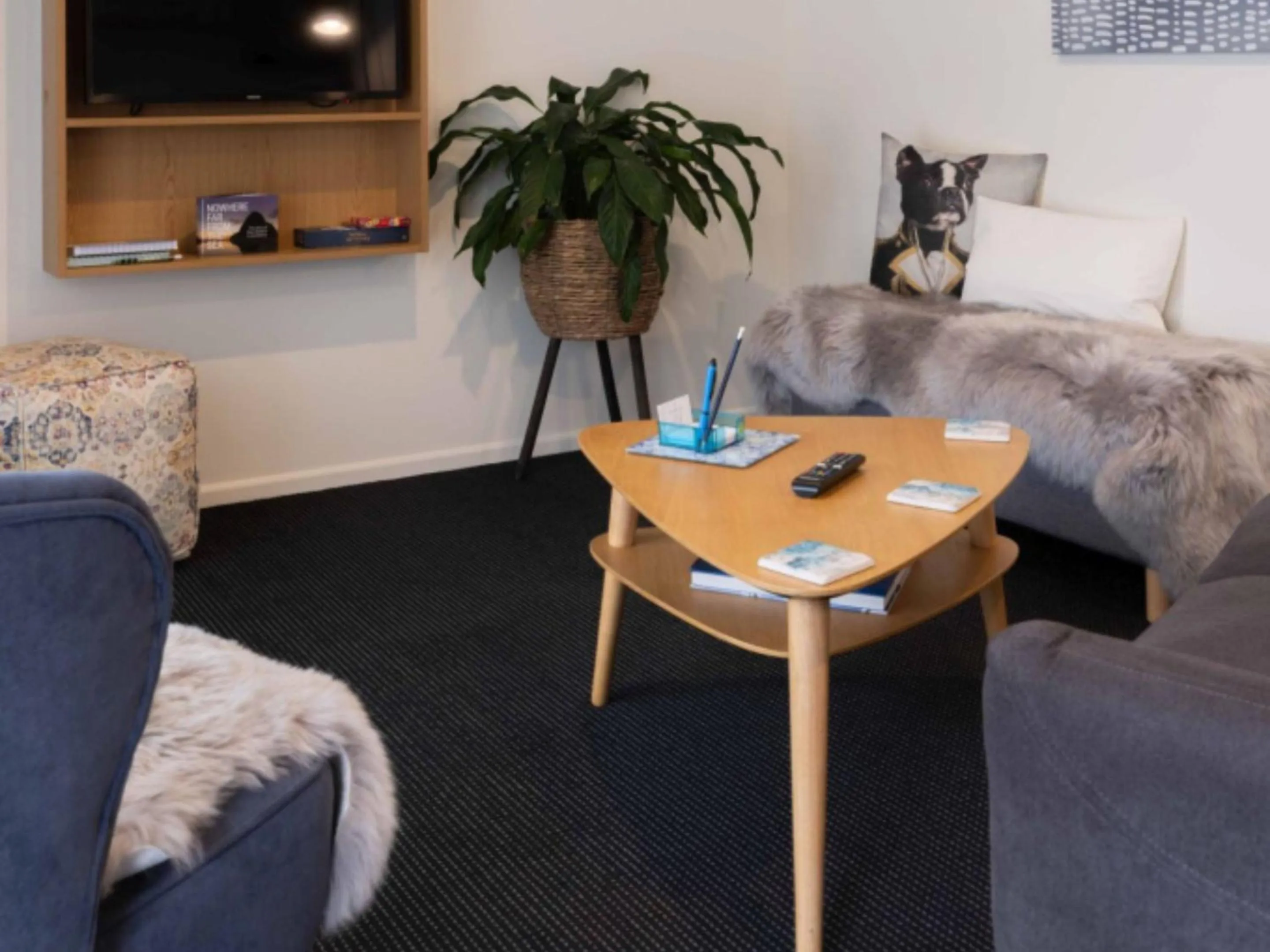 Seating area in The Milano Christchurch