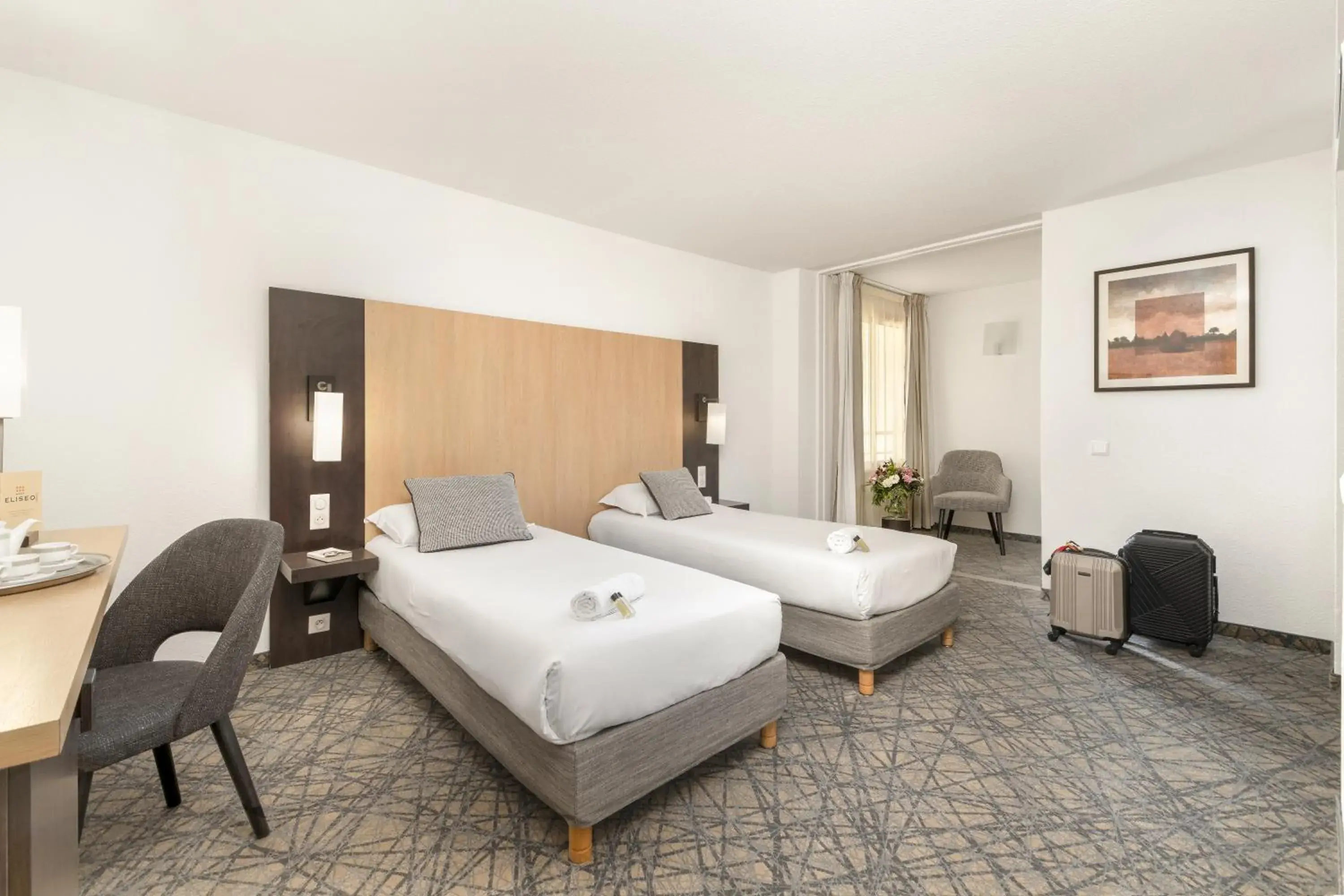 Twin Room in Hôtel Eliseo Twin Room in Hôtel Eliseo