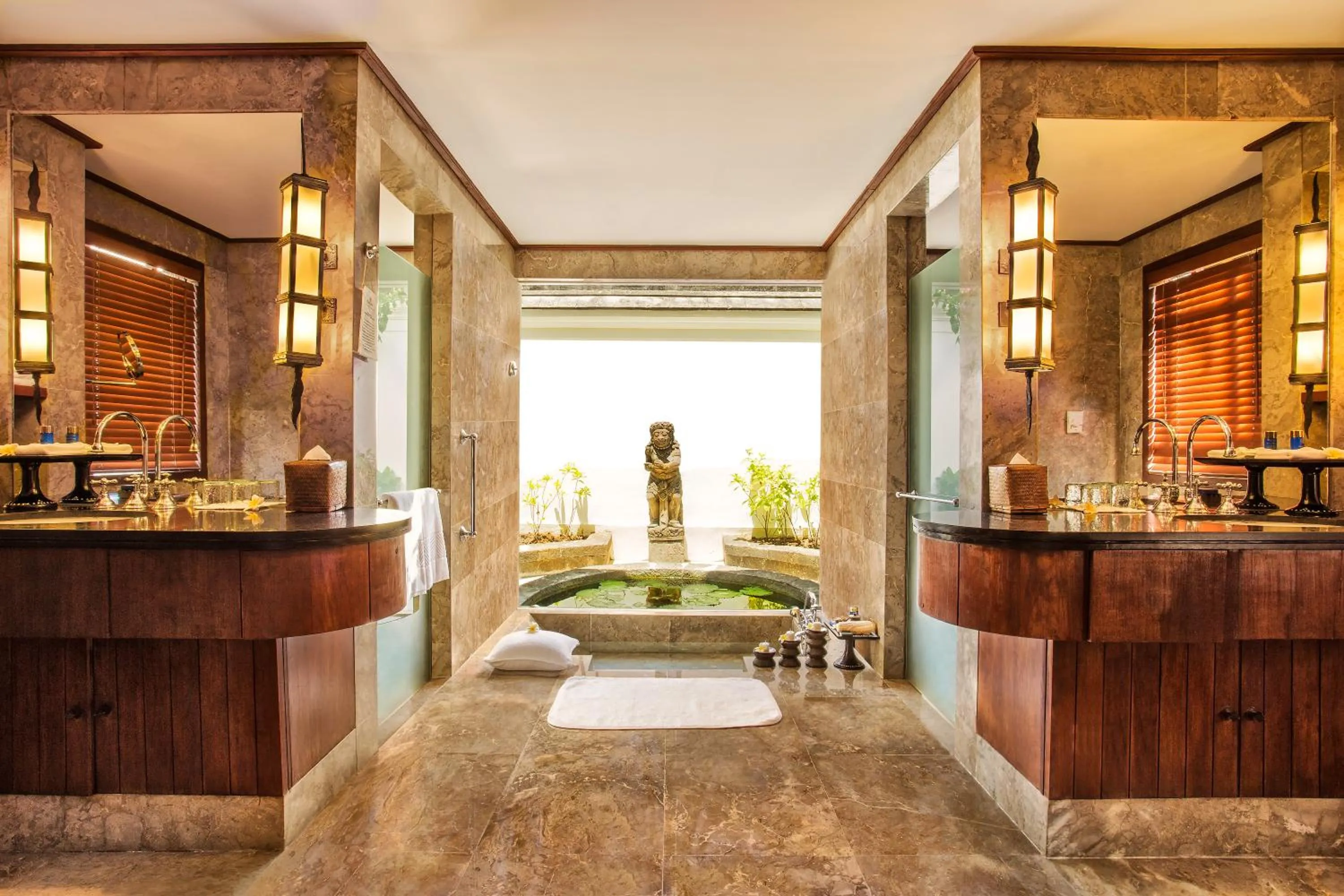 Bathroom in The Oberoi Beach Resort, Lombok