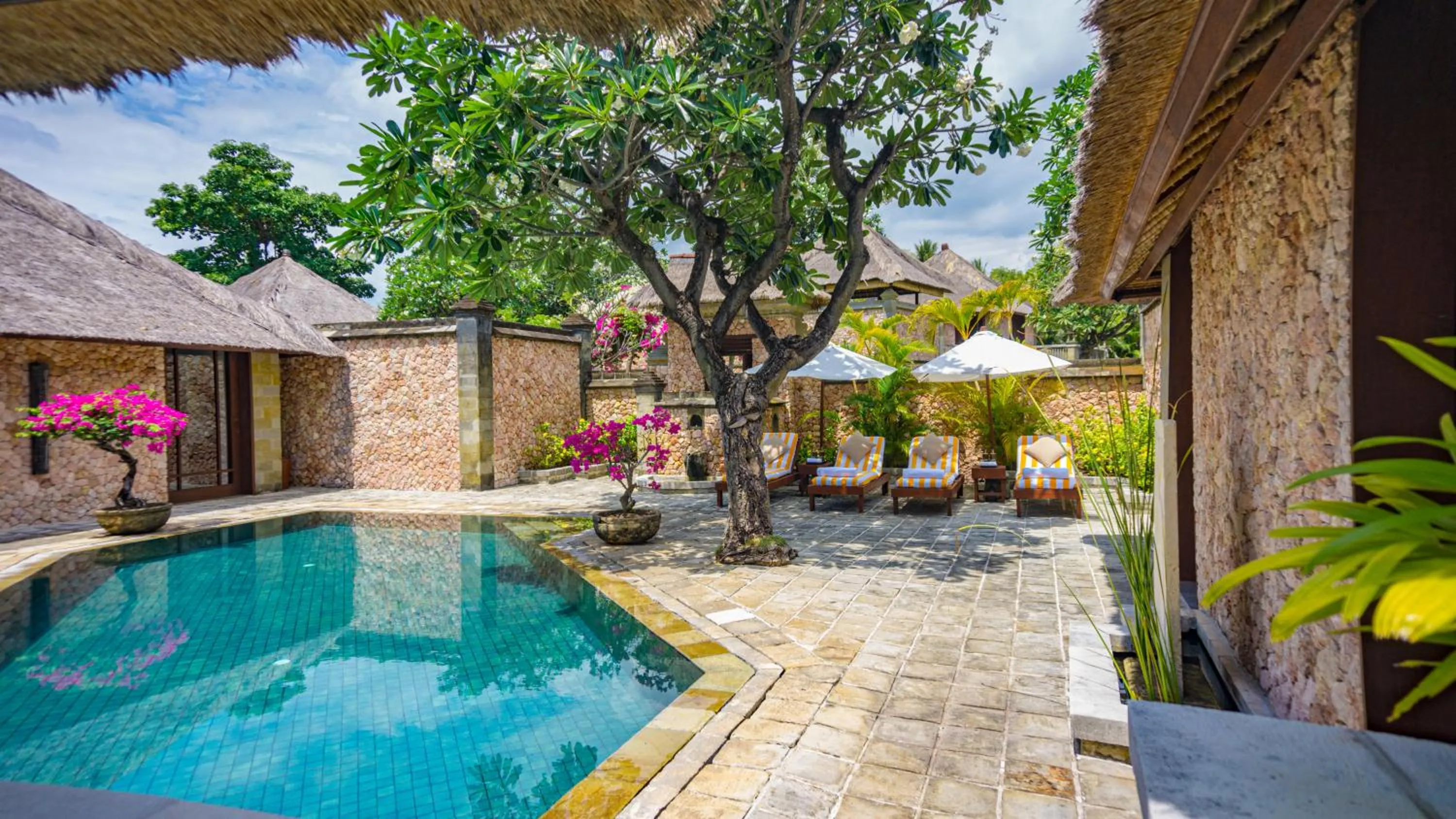 Balcony/Terrace in The Oberoi Beach Resort, Lombok