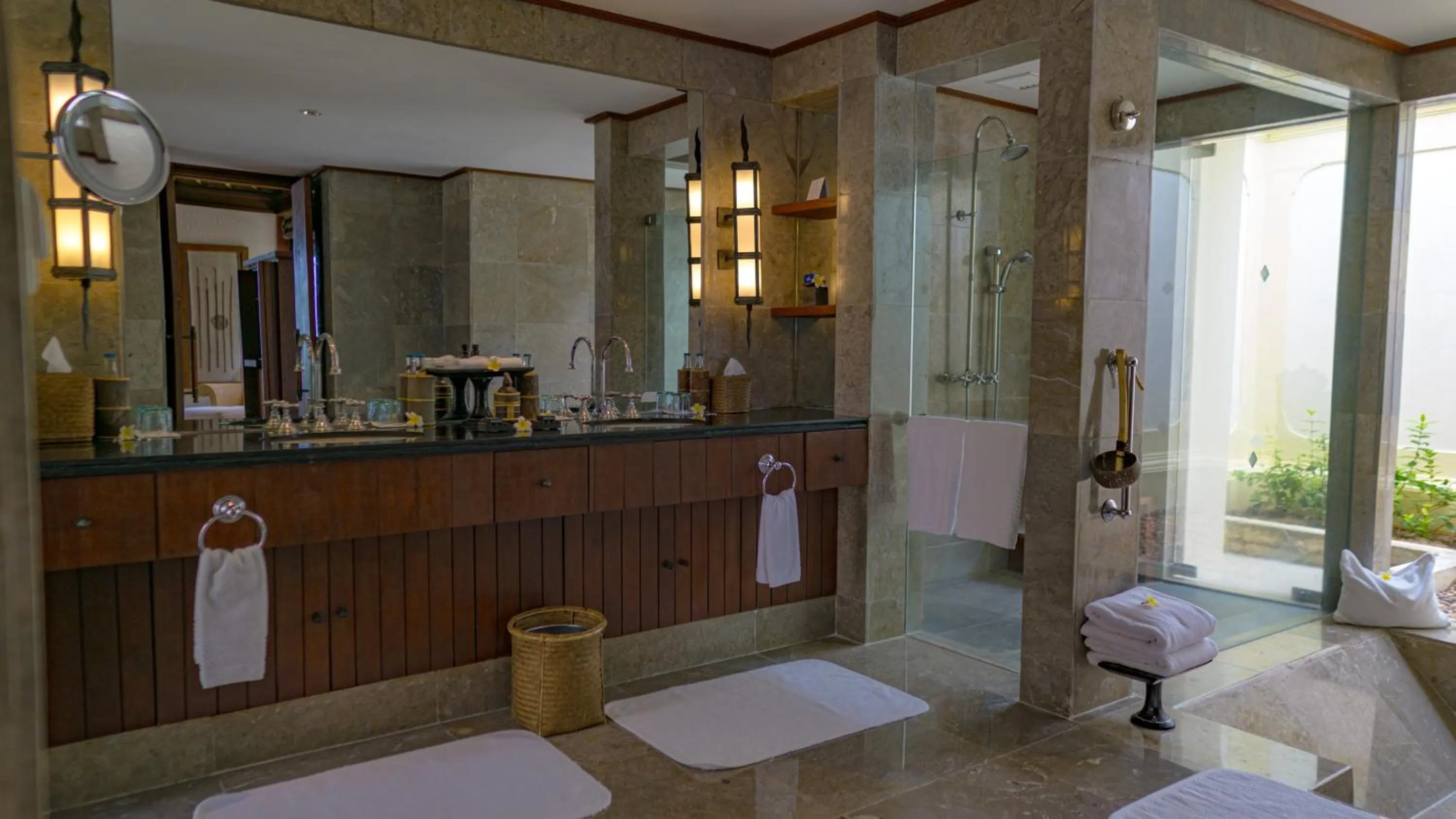 Bathroom in The Oberoi Beach Resort, Lombok