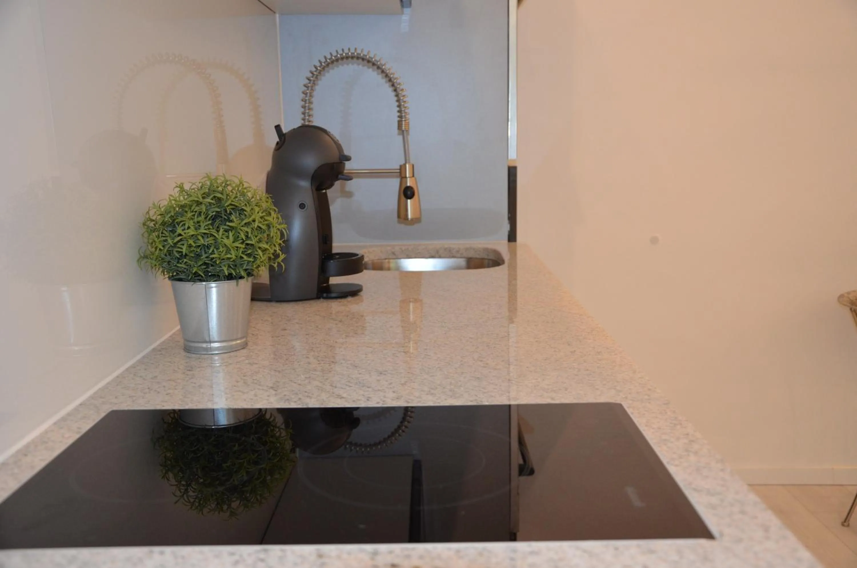 Kitchen or kitchenette in Modern City Apt, next to Metro