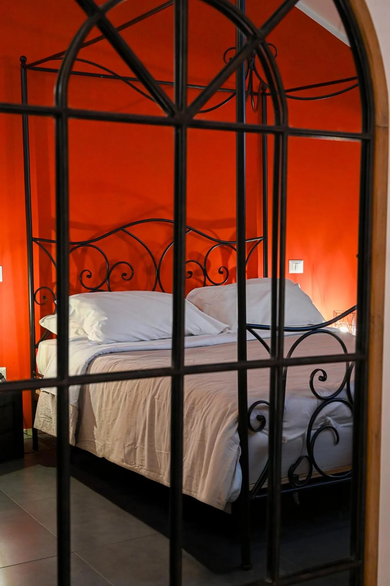 Decorative detail, Bed in Palazzo della Loggia B&B