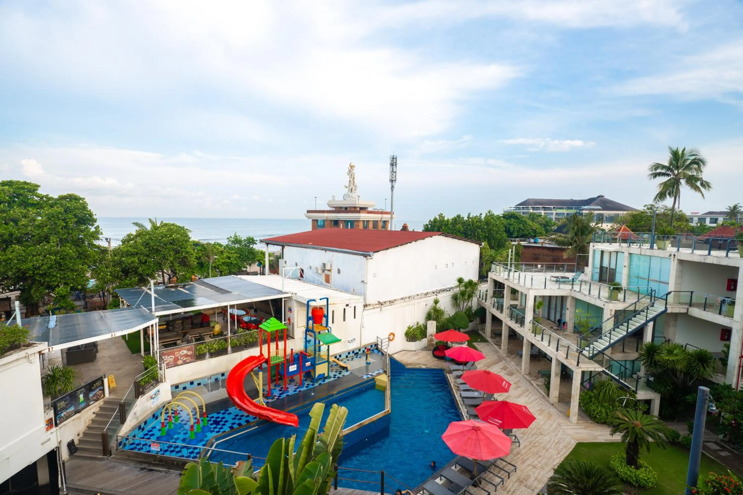 Aqua park in FuramaXclusive Ocean Beach Seminyak Bali