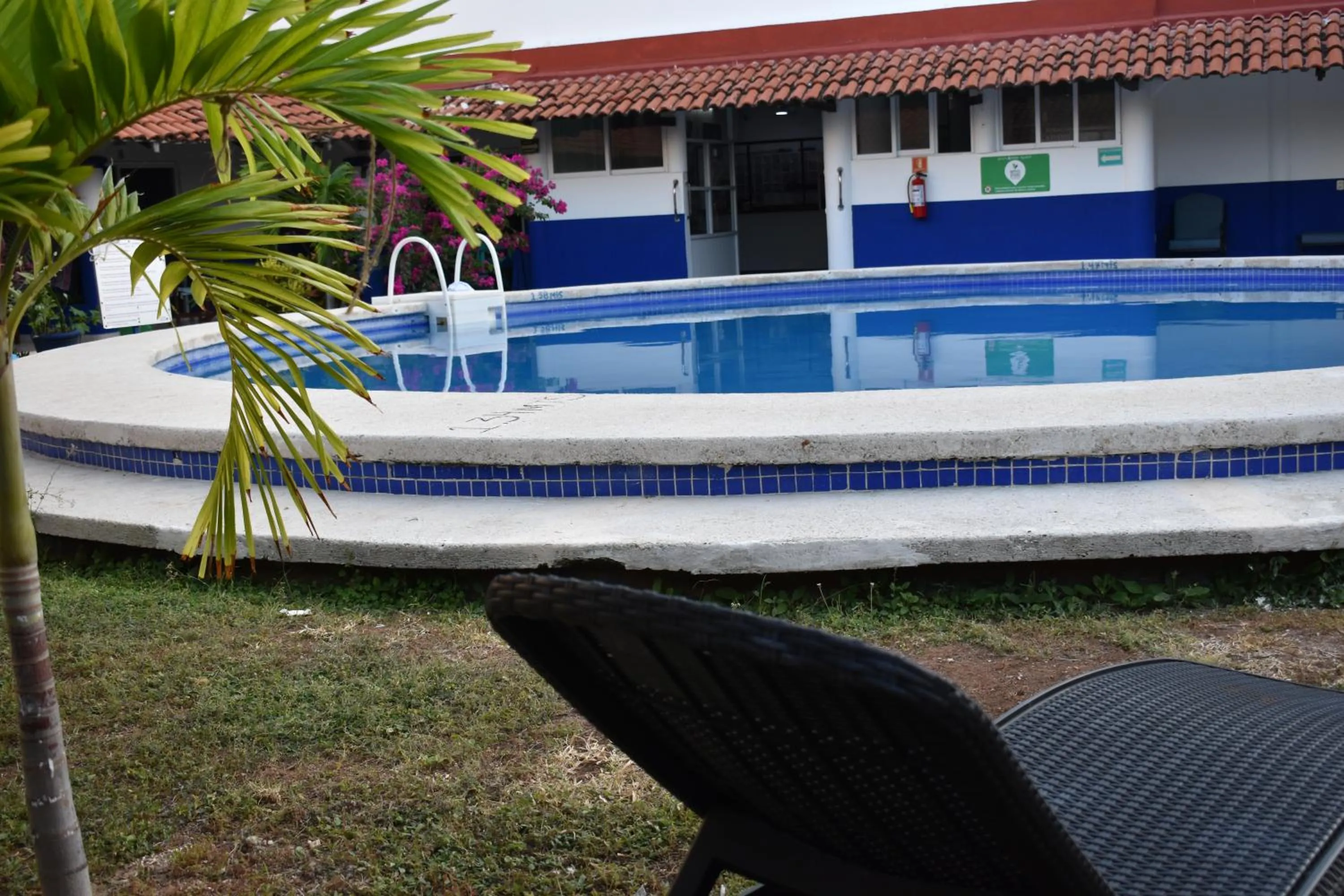 Pool view in Plaza Almendros Hotel Isla Mujeres