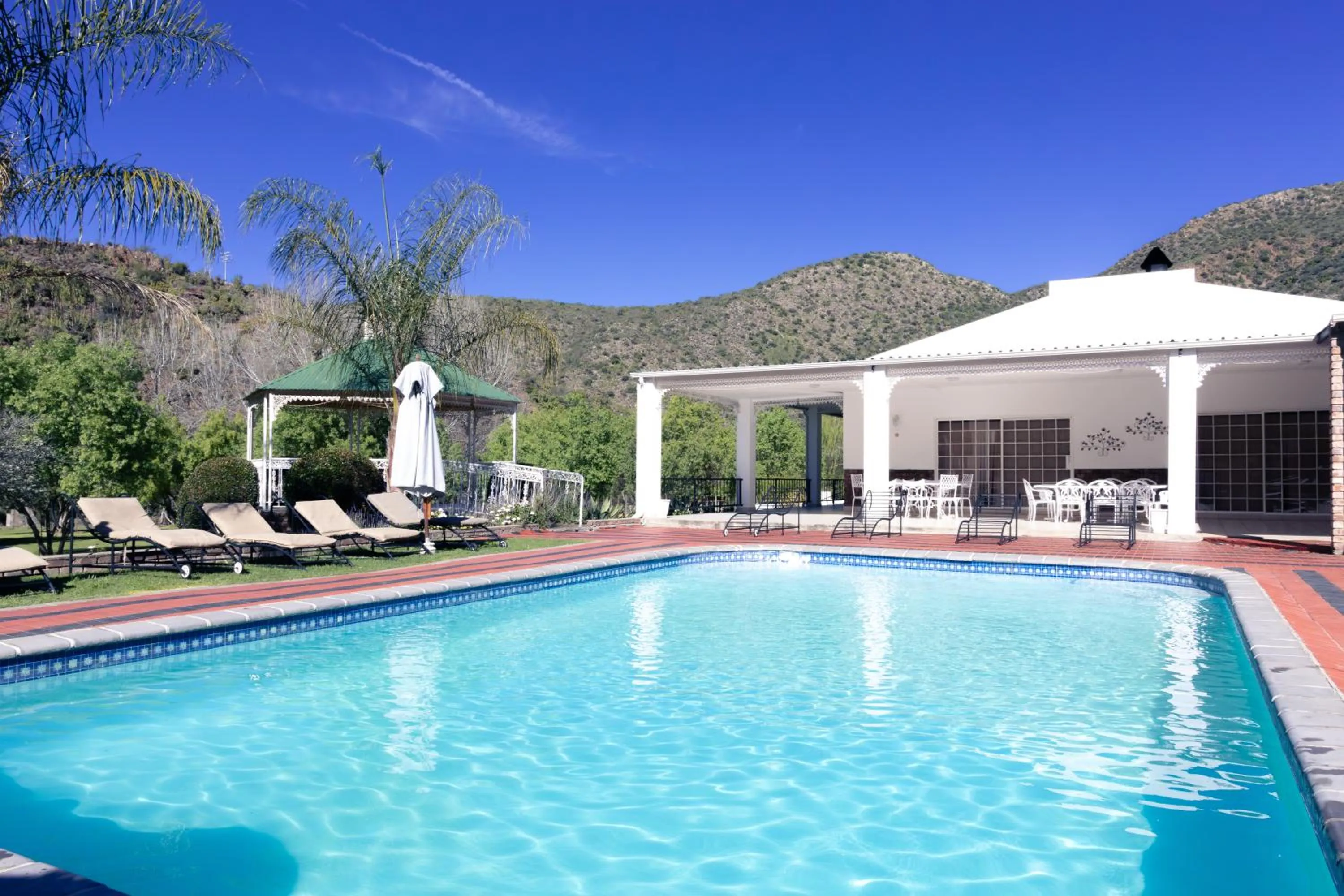 Patio in Old Mill Lodge, Seasonal Working Ostrich Farm & Restaurant, Oudtshoorn