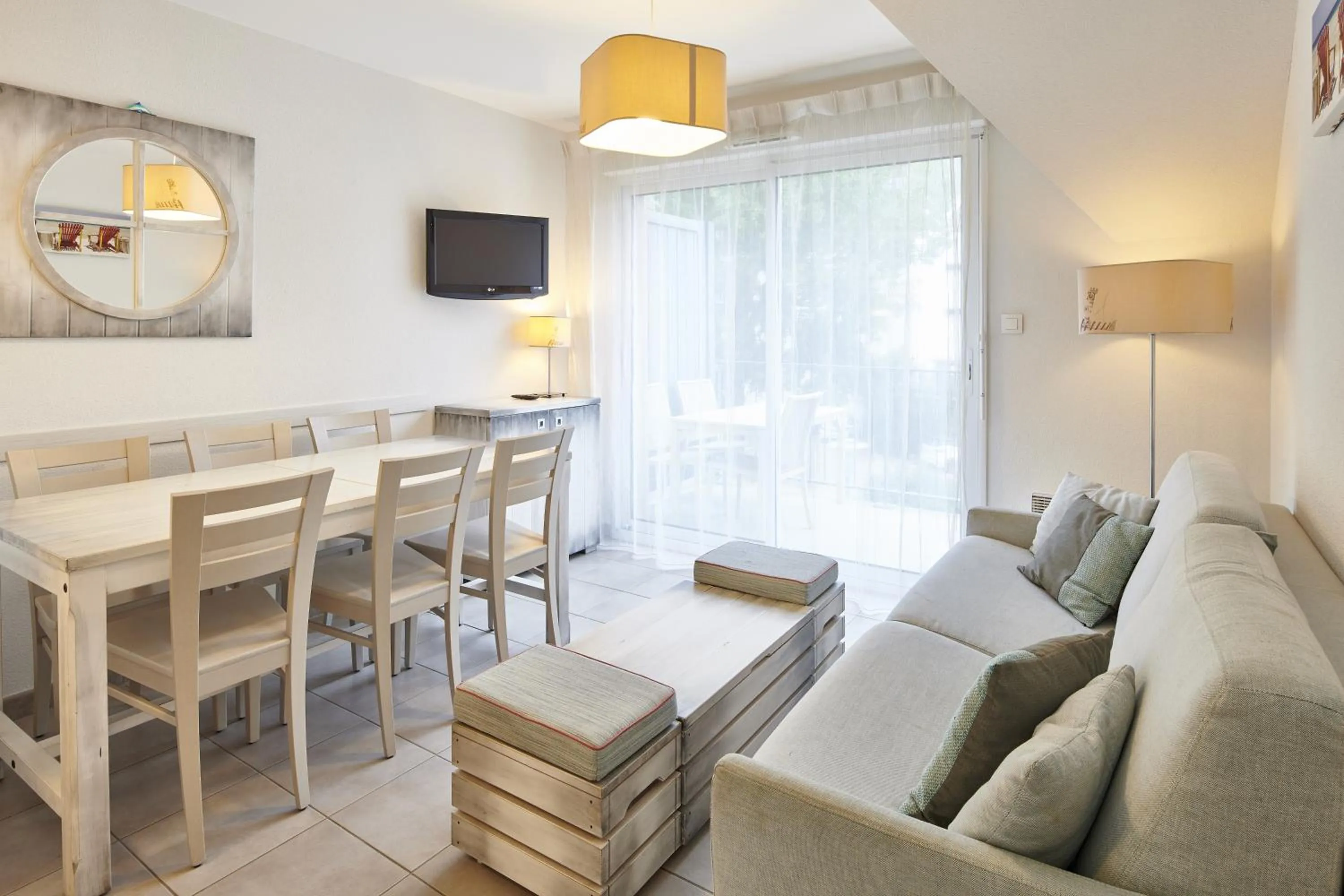 Seating area in Résidence Vacances Bleues Les Jardins d'Arvor