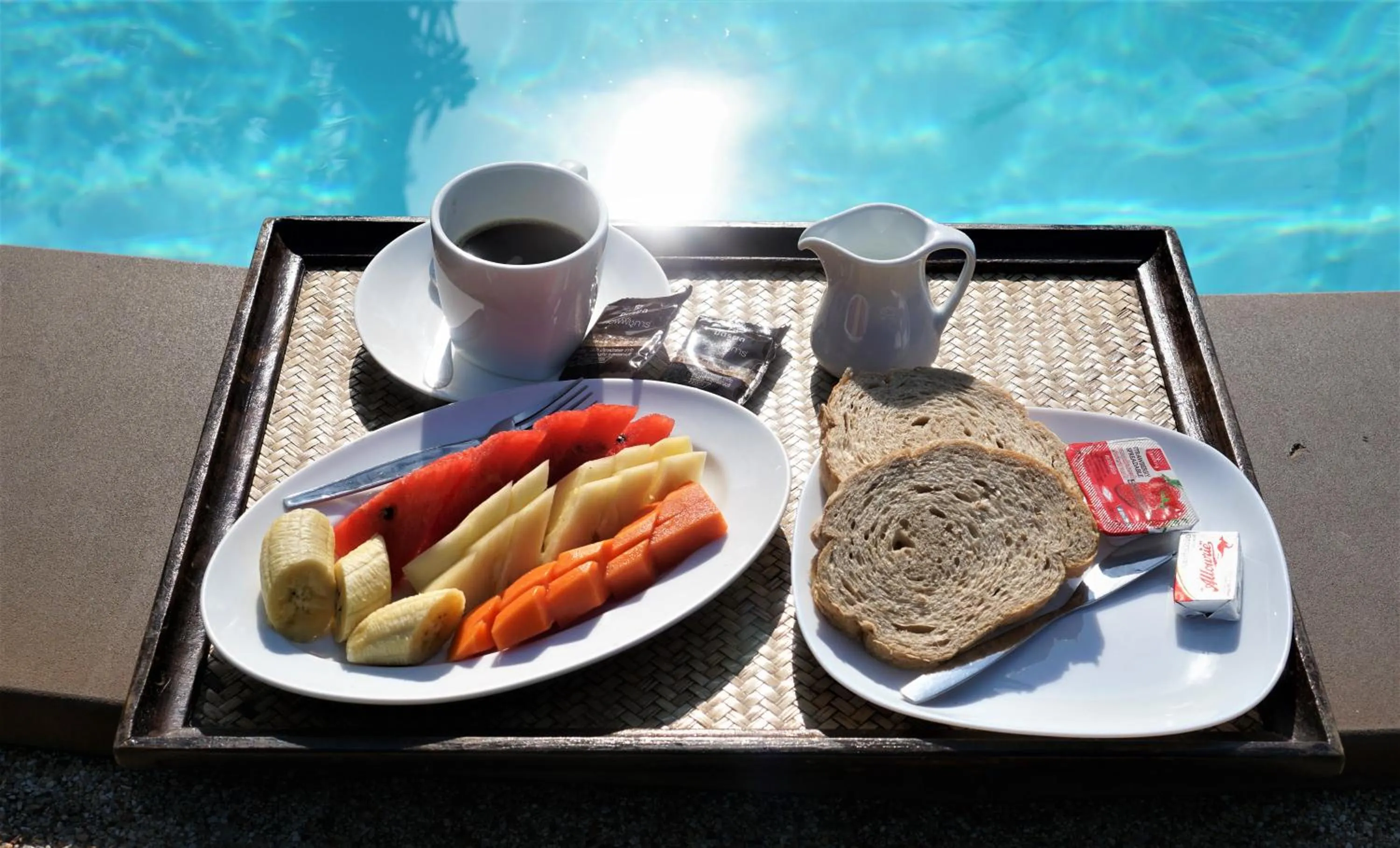 Continental breakfast in Morning Star Resort