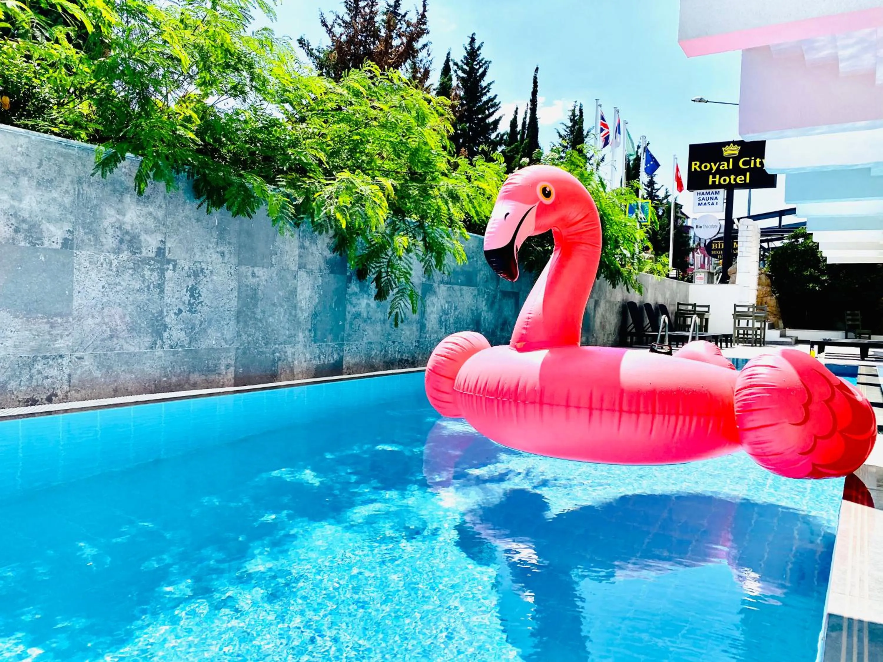 Pool view in Royal City Hotel