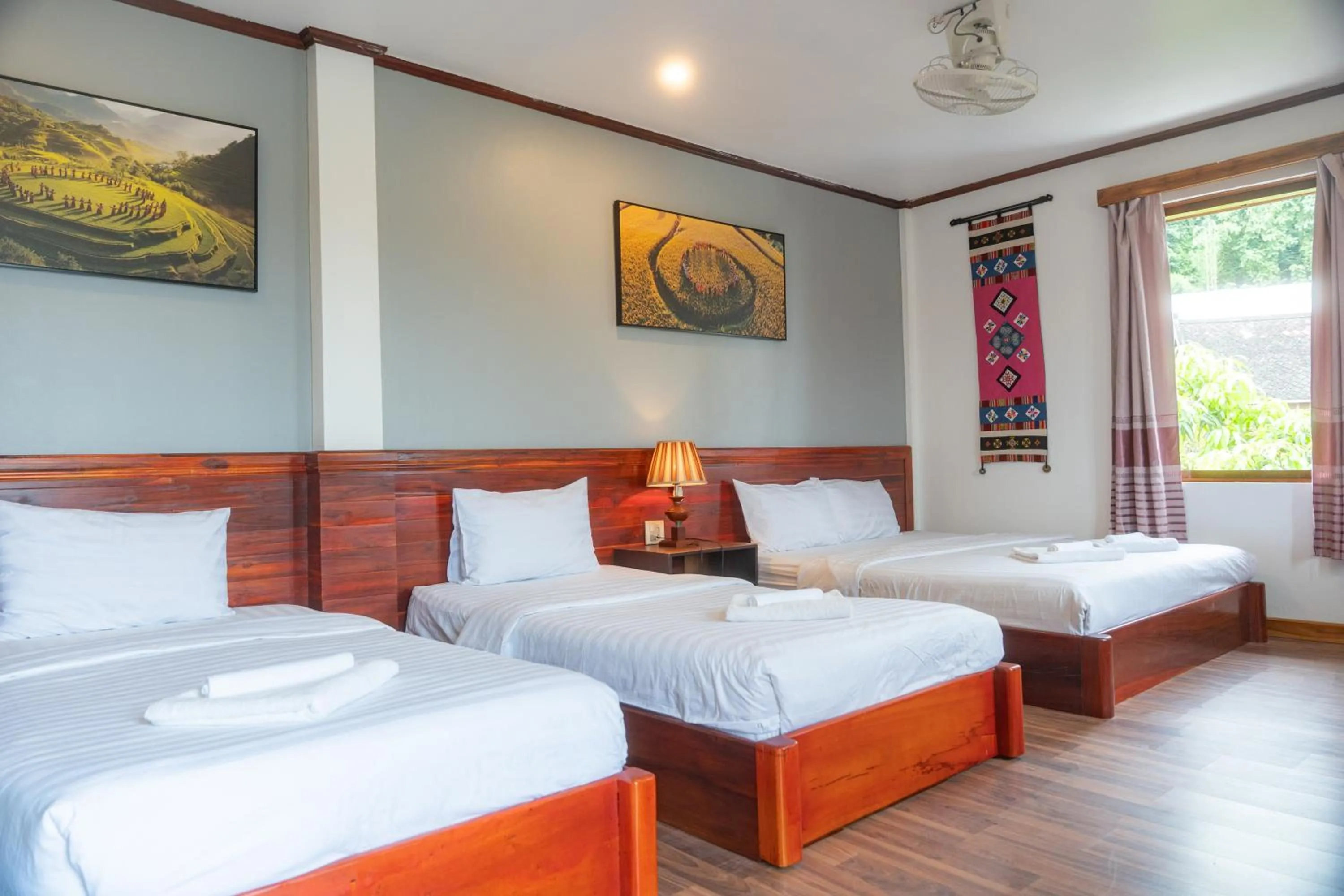 Bed in Villa Namkhan River