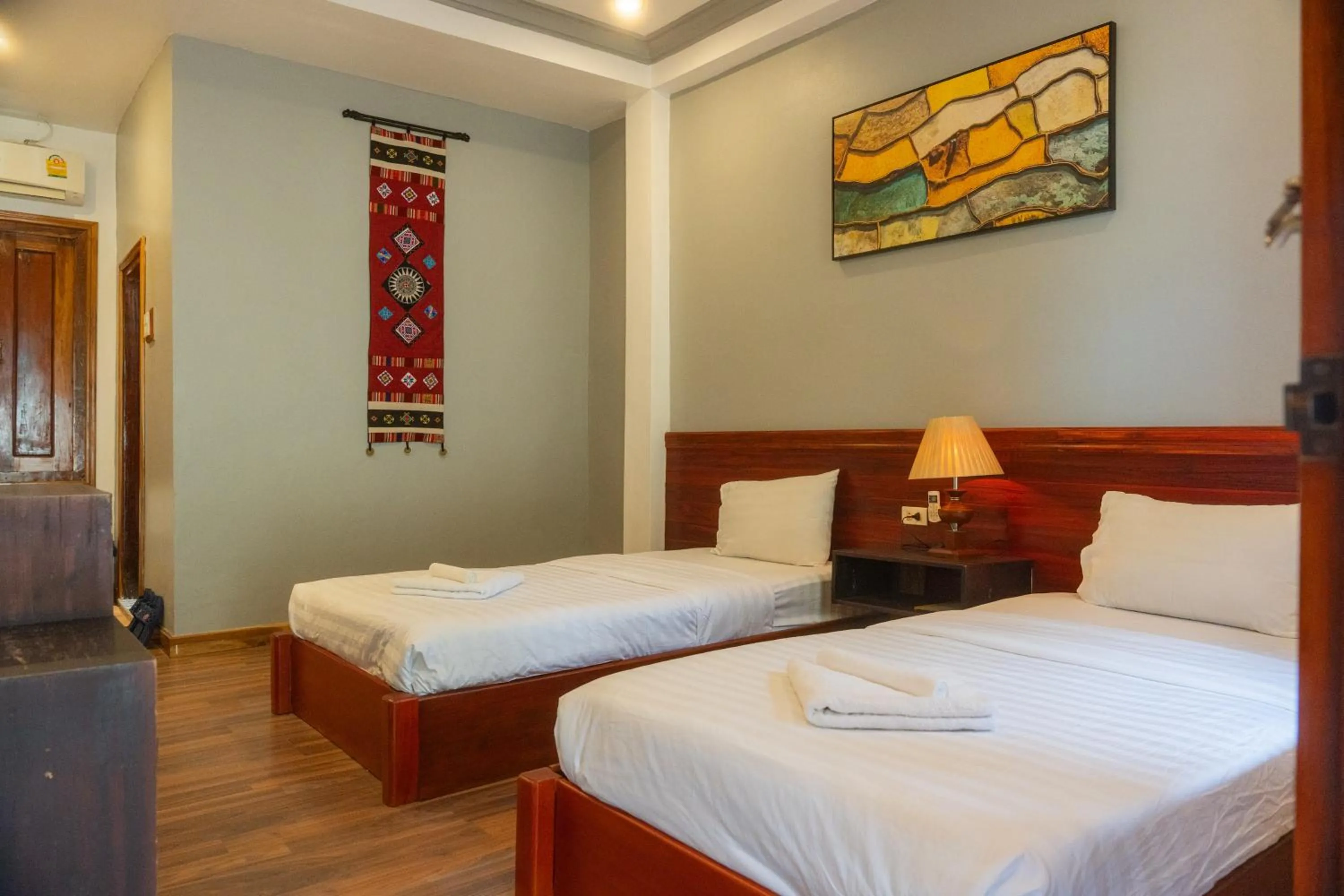 Bed in Villa Namkhan River