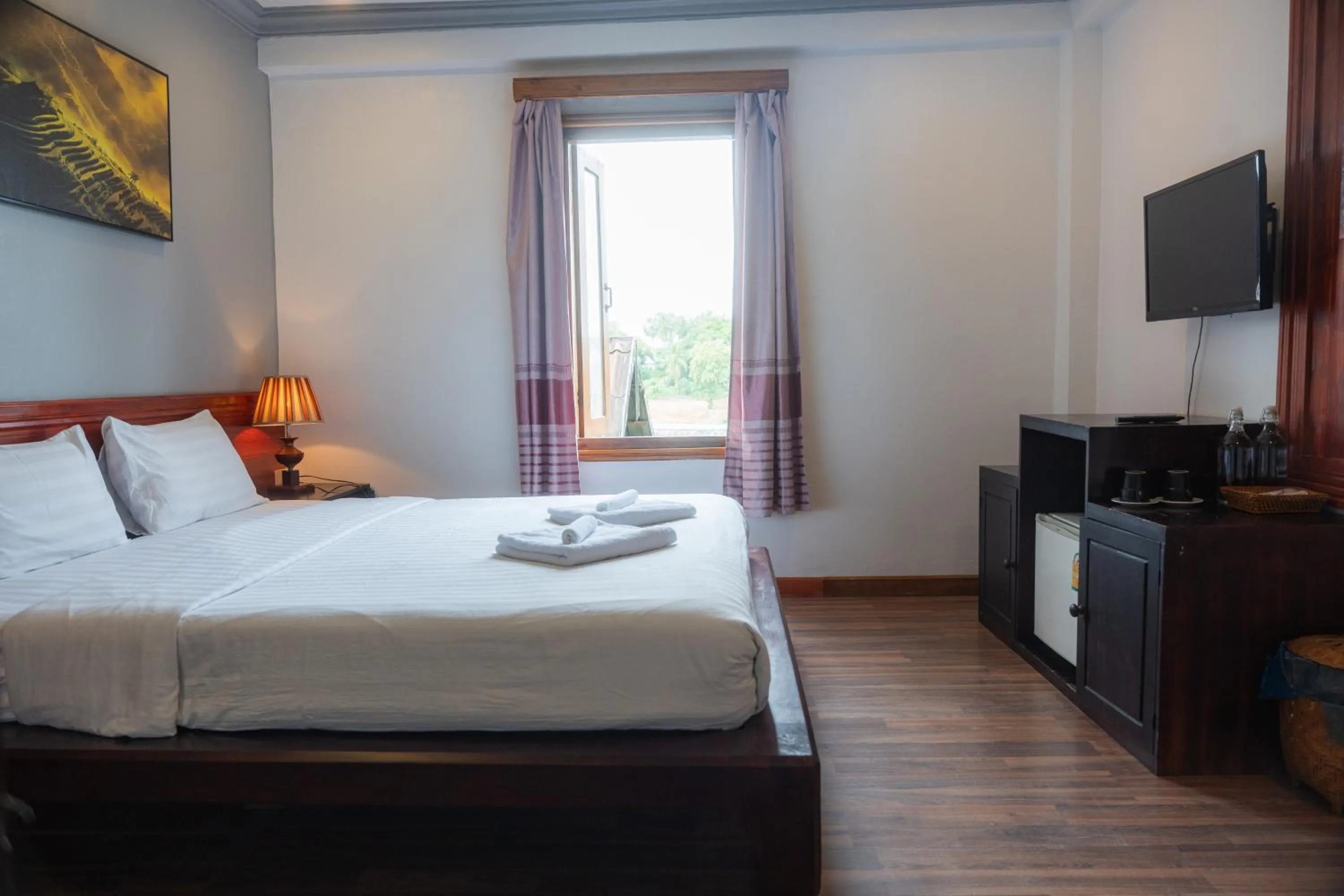 Bed in Villa Namkhan River