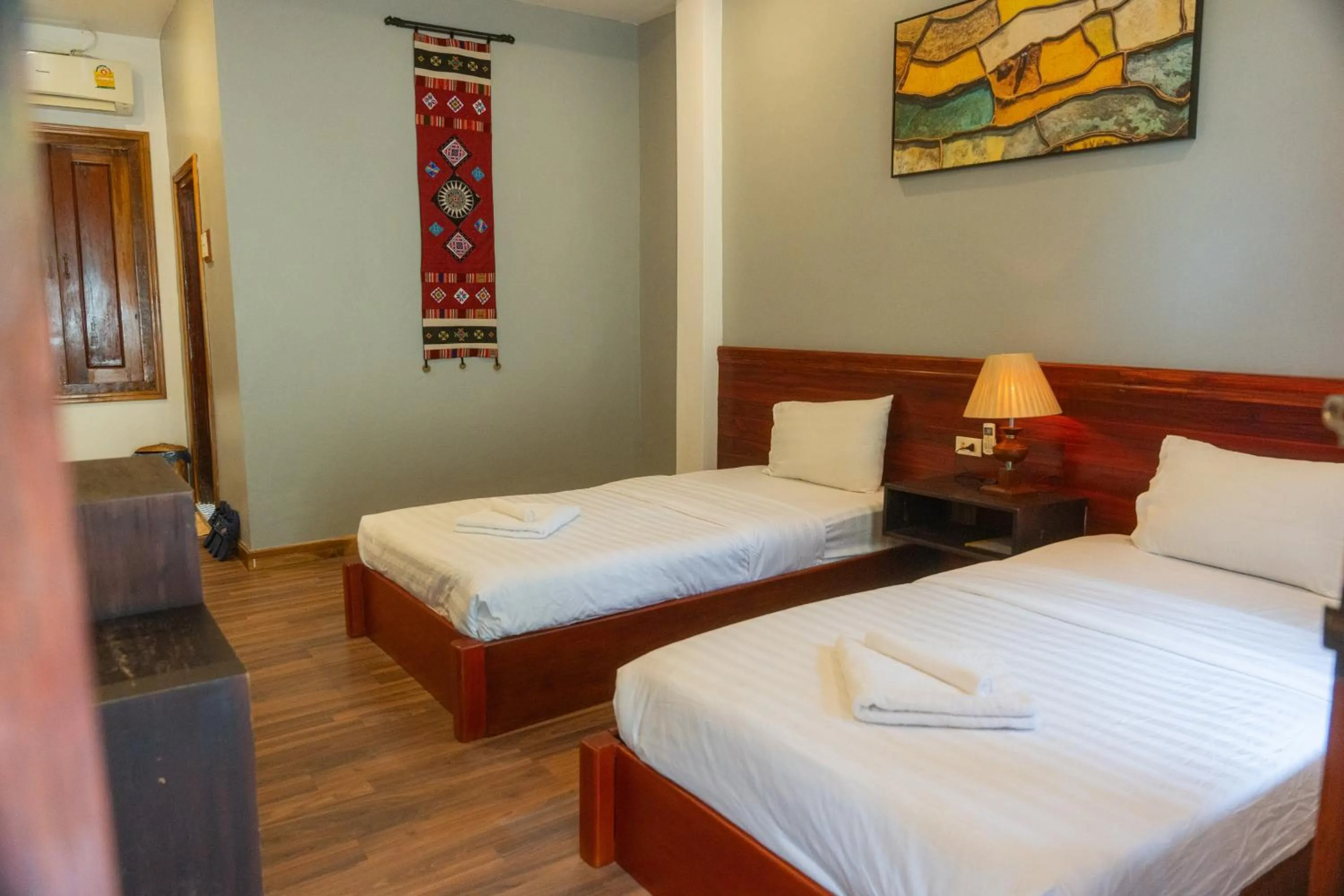 Bed in Villa Namkhan River