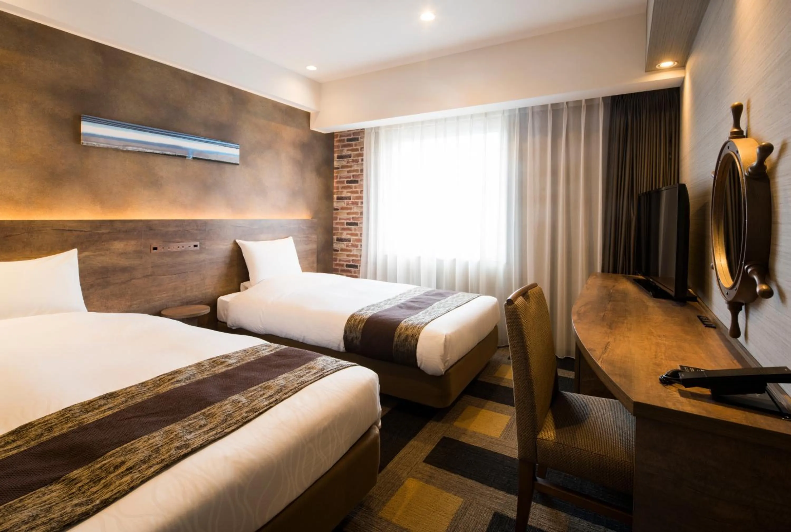 Photo of the whole room, Bed in Hotel Torifito Otaru Canal