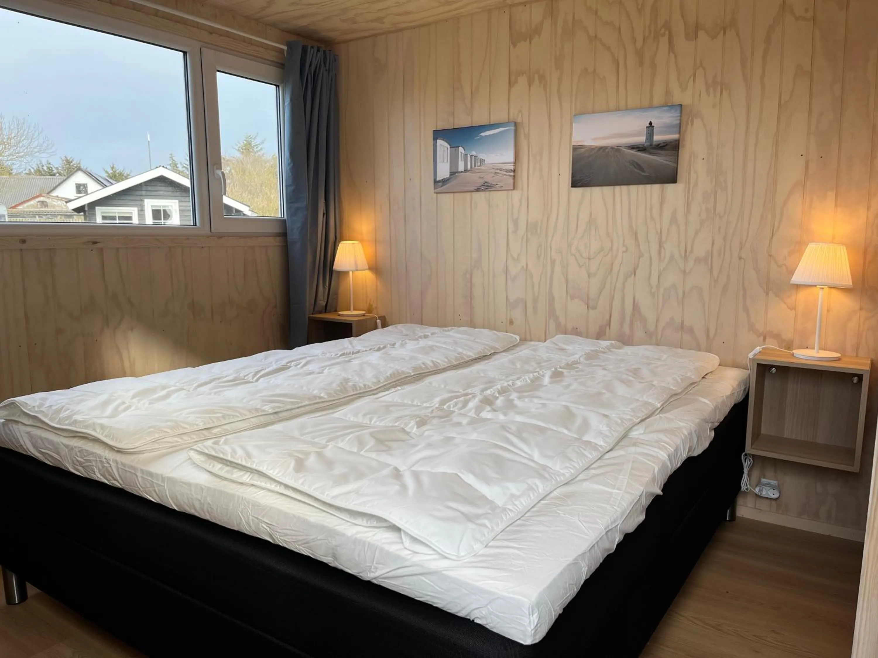 Bed in Løkken Family Camping & Guesthouse