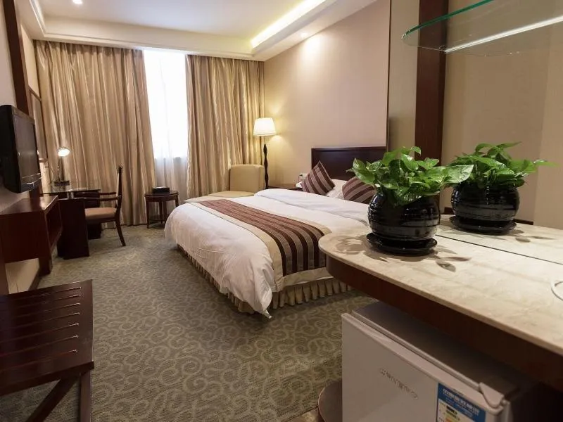 Bed in GreenTree Alliance Suzhou Wuzhong North Zhongshan Road Jinmanting Hotel