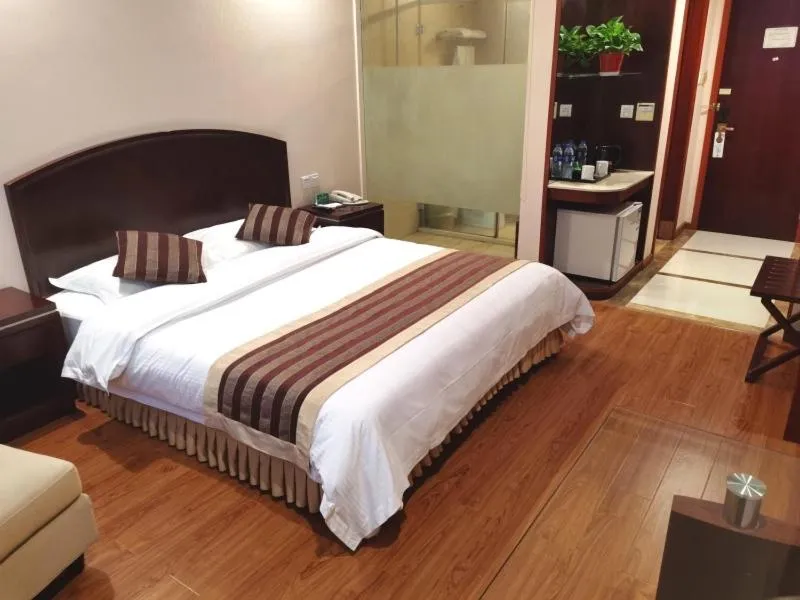 Bed in GreenTree Alliance Suzhou Wuzhong North Zhongshan Road Jinmanting Hotel