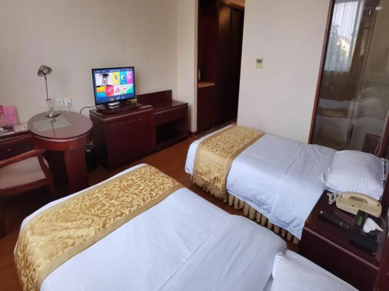 Bed in GreenTree Alliance Suzhou Wuzhong North Zhongshan Road Jinmanting Hotel