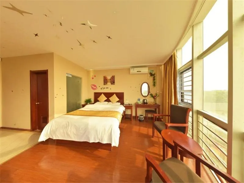 Bed in GreenTree Inn Shanghai Songjiang District Yanshou road Li ta Express Hotel