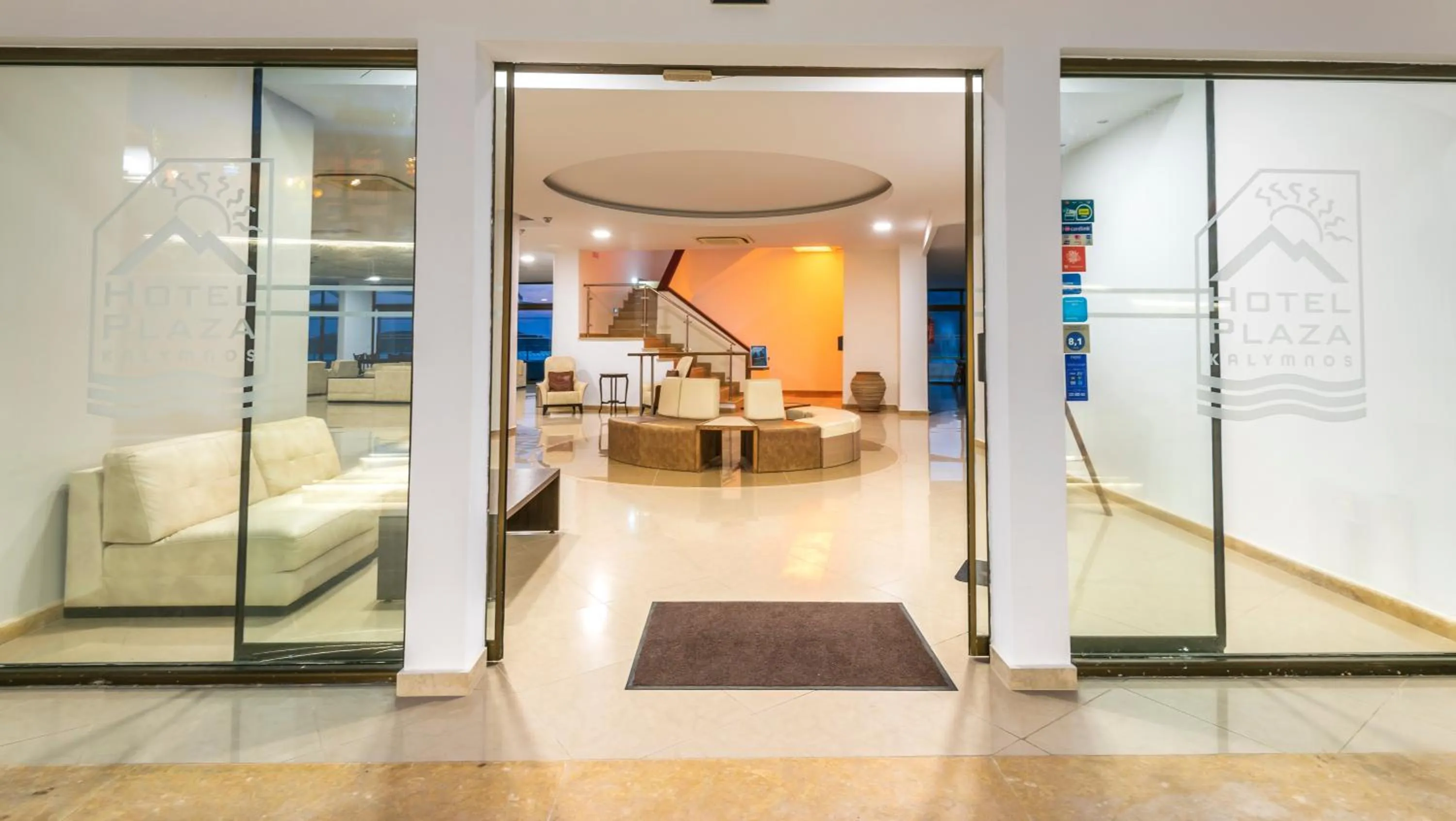 Seating area in Plaza Hotel