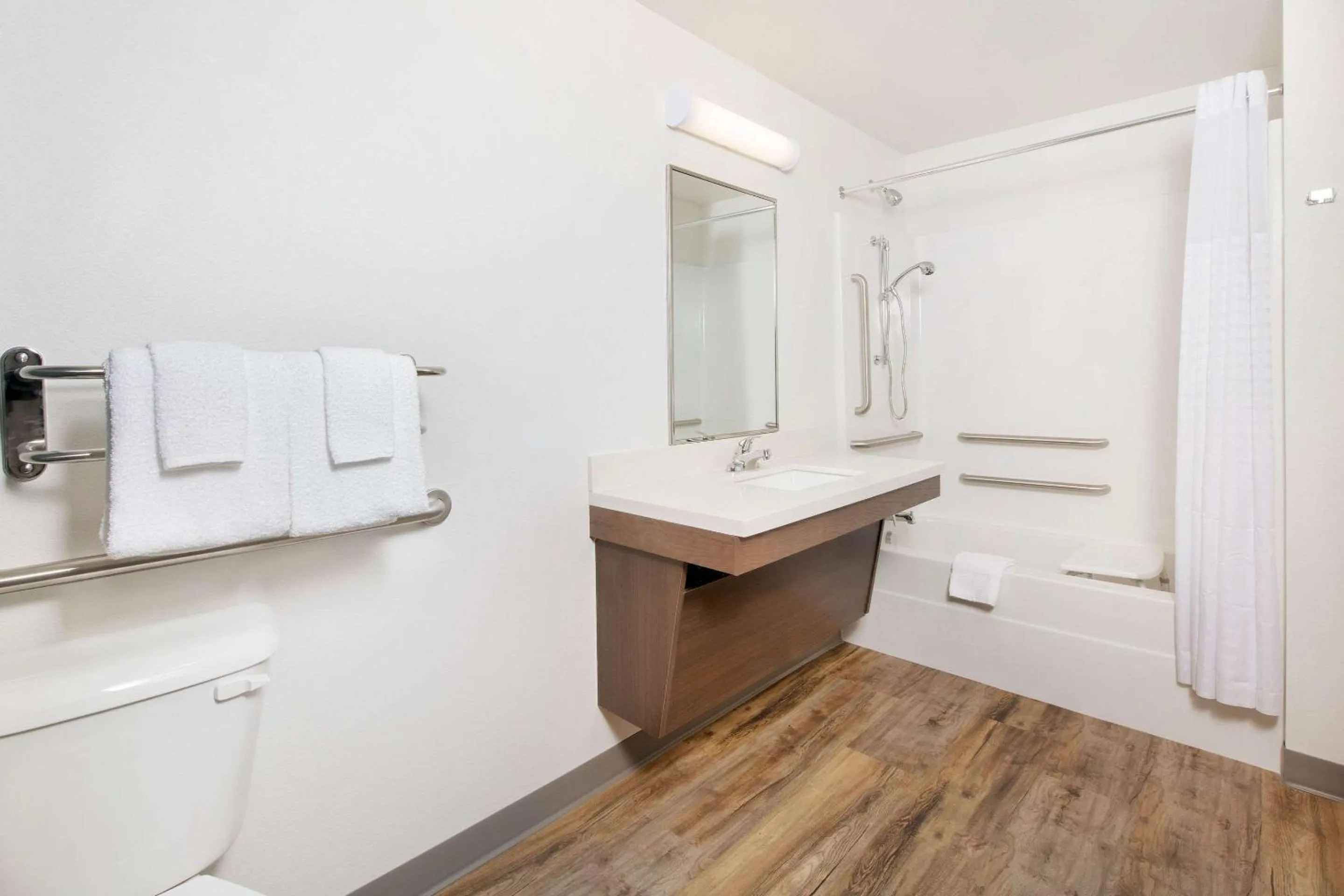 Bathroom in WoodSpring Suites Savannah Pooler