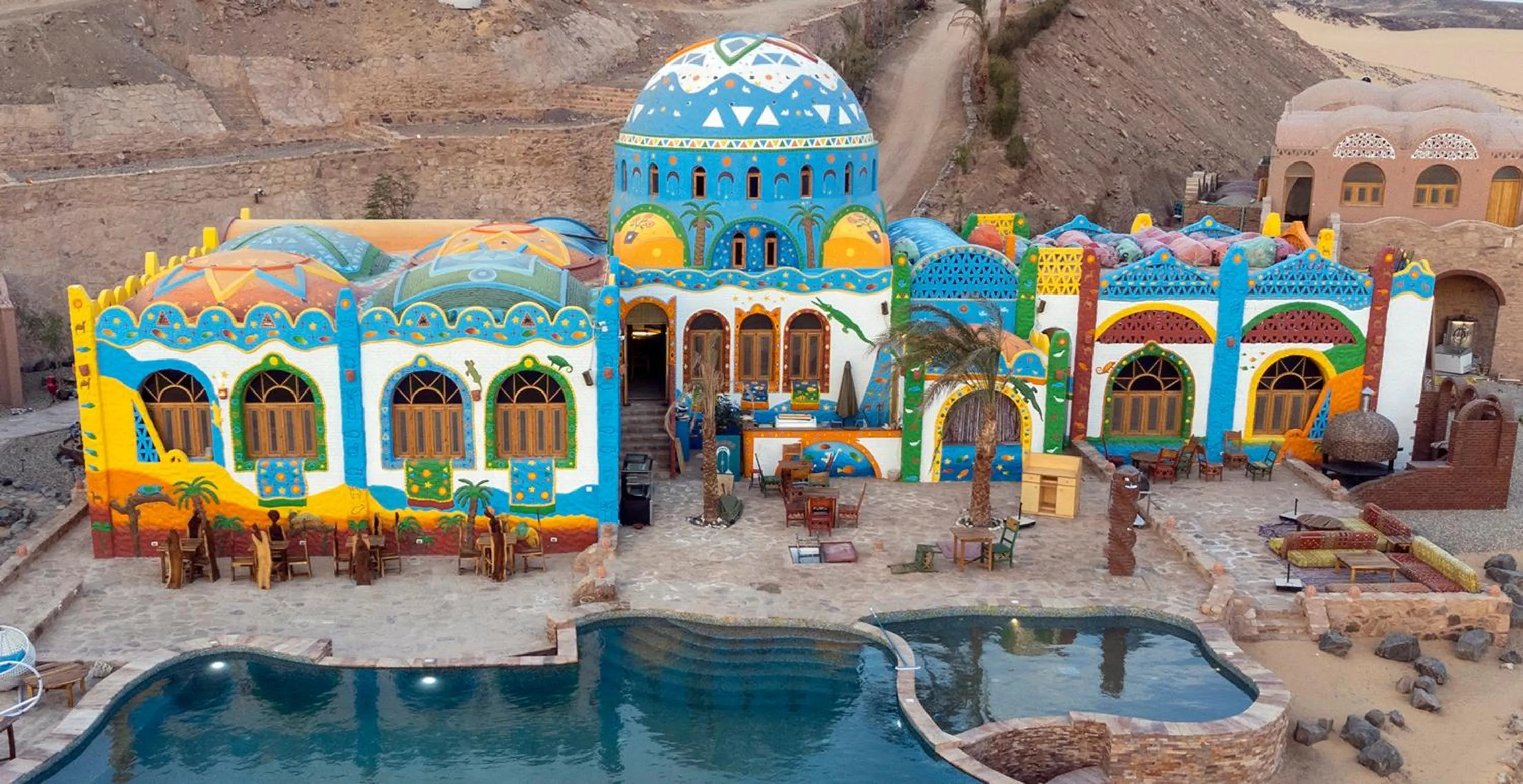 Pool view in Kato Dool Wellness Resort