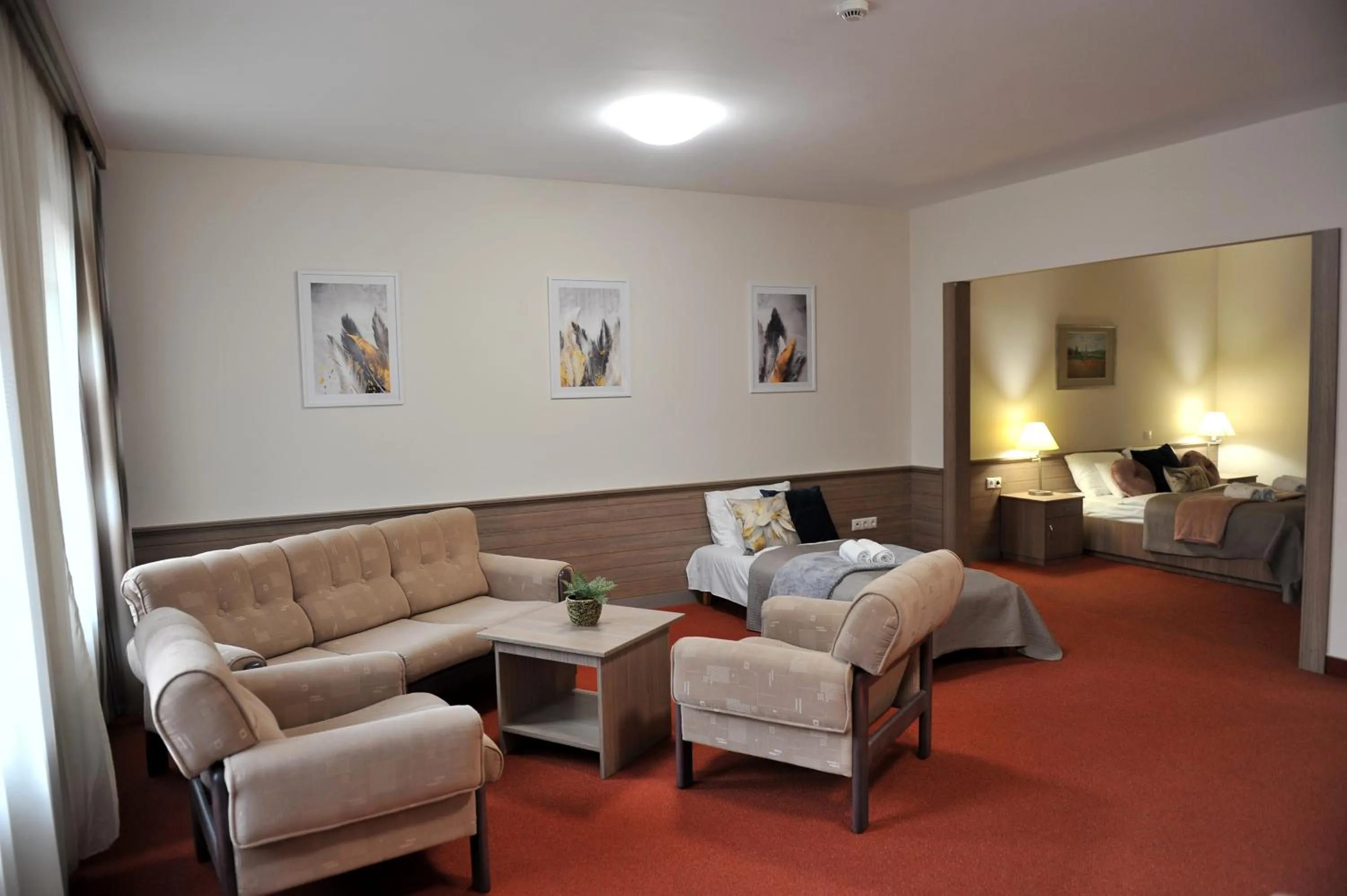 Seating area in Hotel Három Gúnár