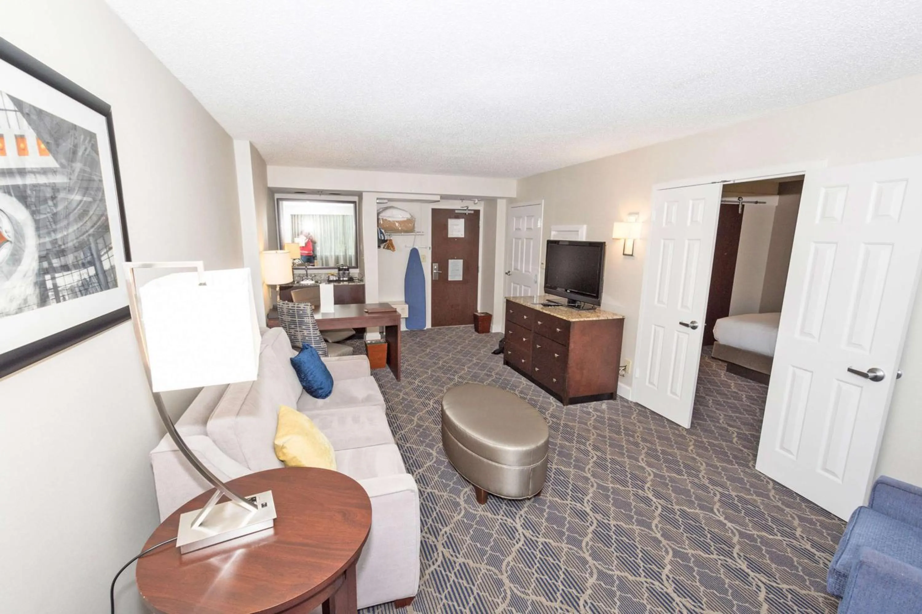 Living room in Doubletree Suites by Hilton at The Battery Atlanta