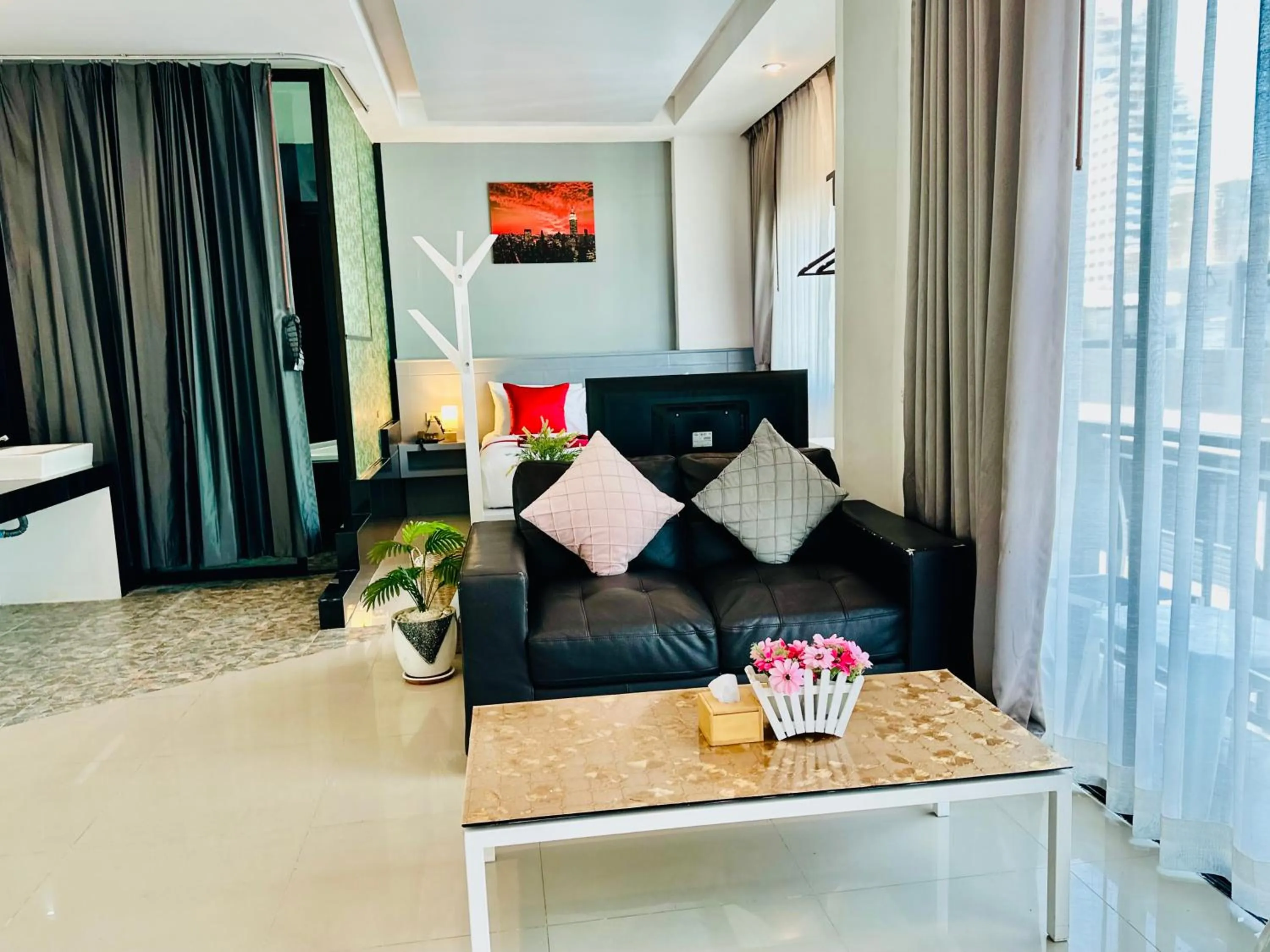 Living room in PJ Patong Resortel