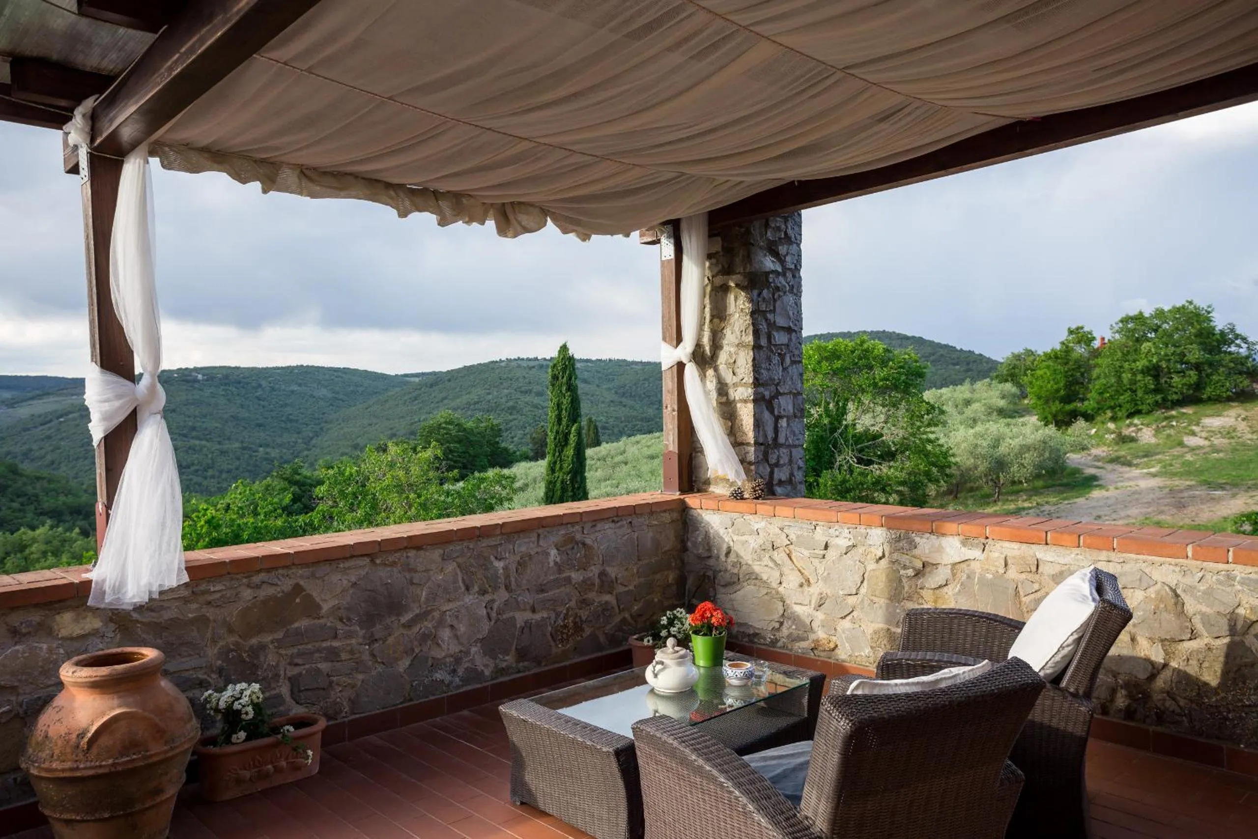 Deluxe Double Room with Panoramic View in Villa Di Capovento