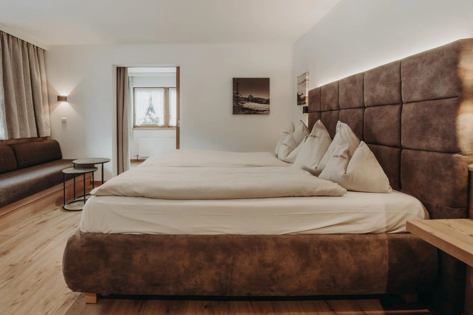 Bed in Habachklause Familien Bauernhof Resort