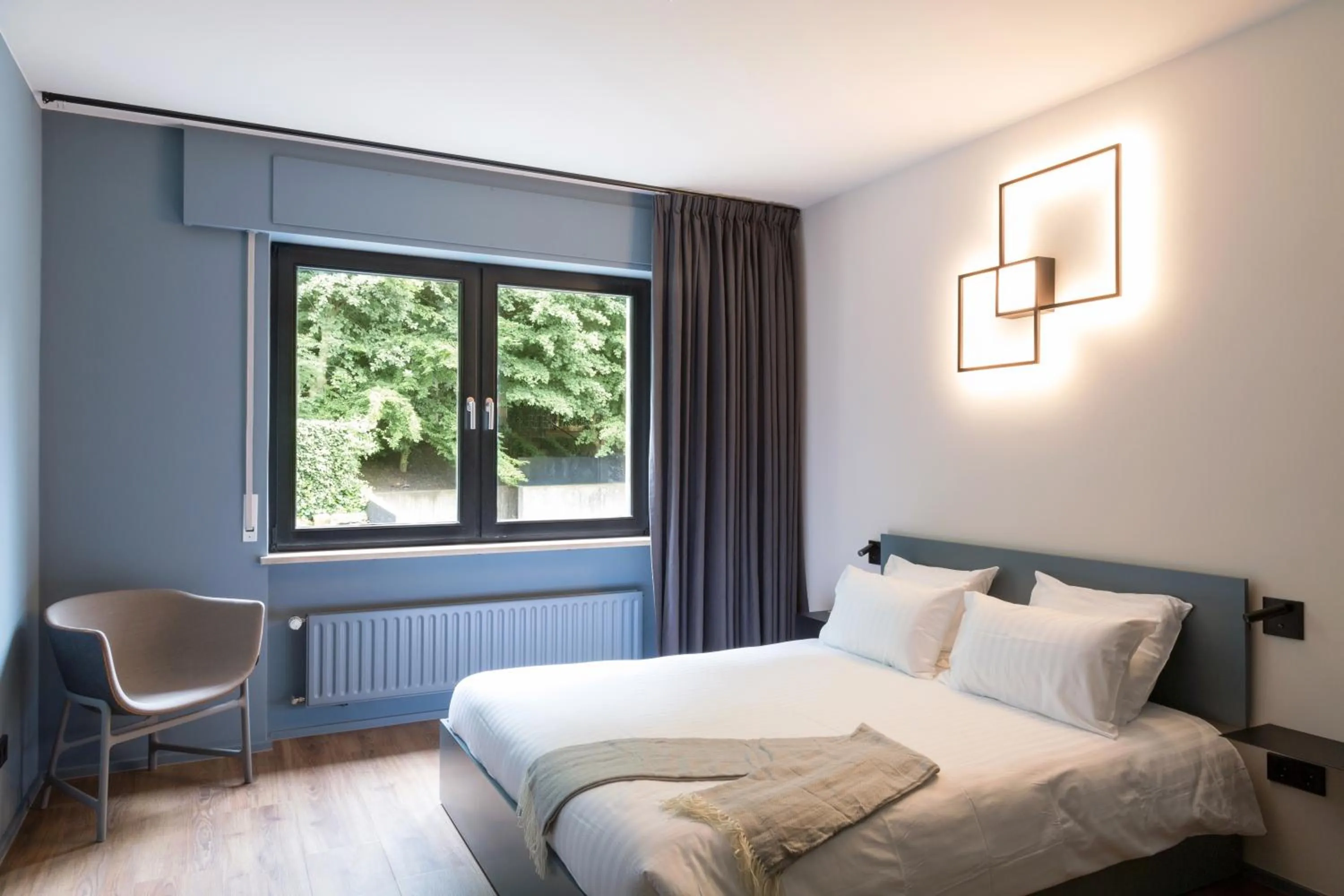 Bed in Hostellerie du Grünewald